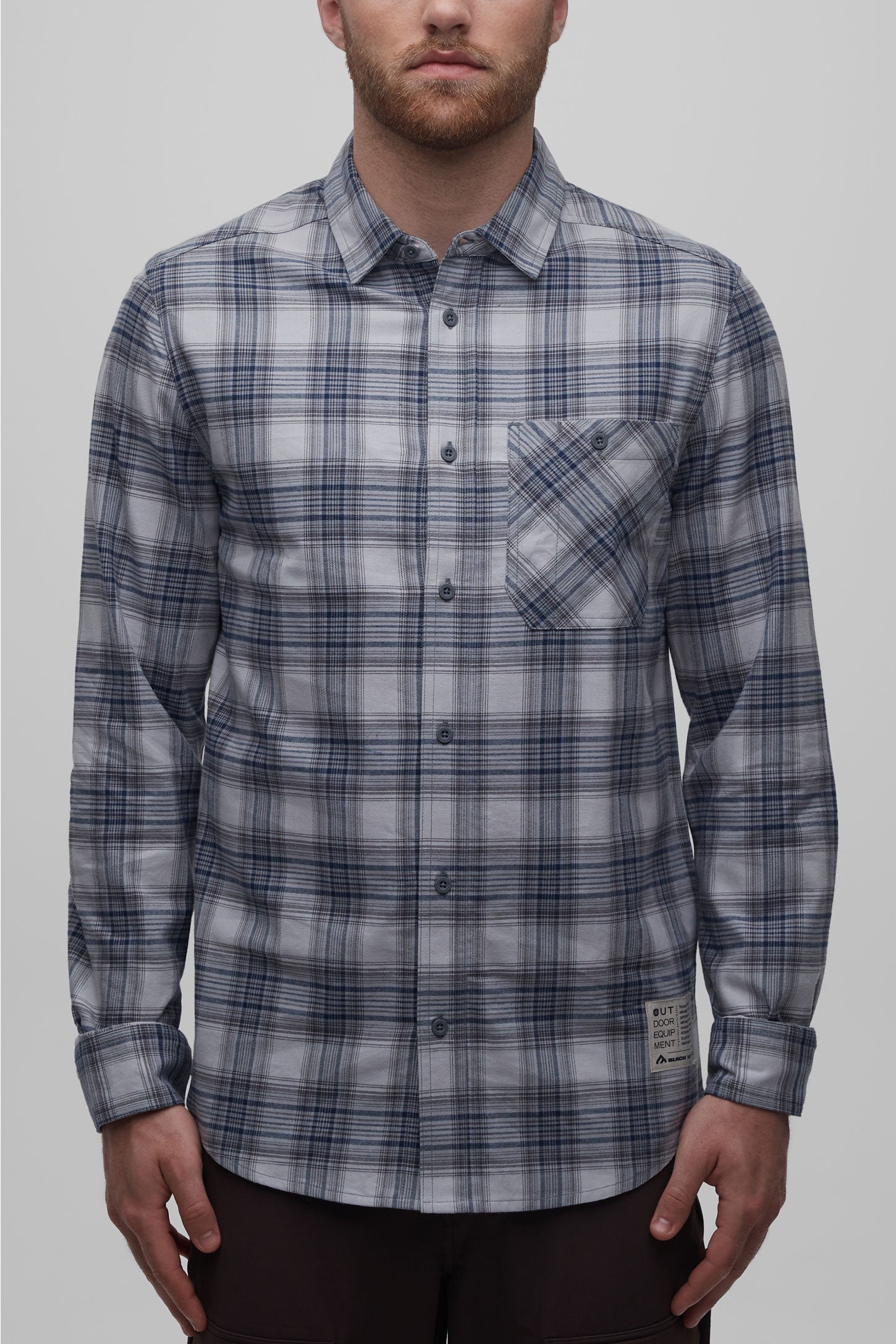 Chemise ultradouce en coton organique - Homme && GRIS MULTI