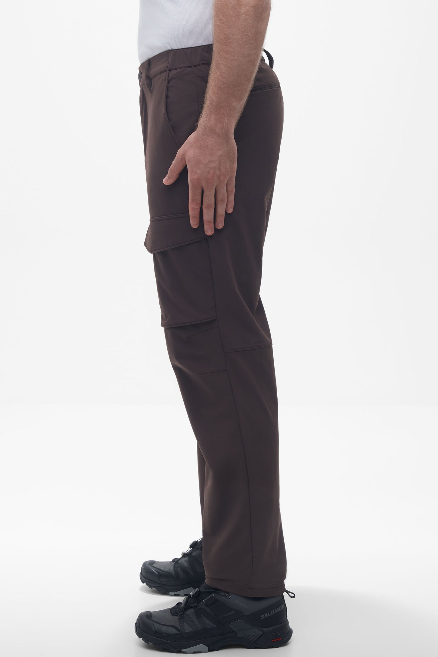 Pantalon cargo ultraextensible - Homme && BRUN FONCE
