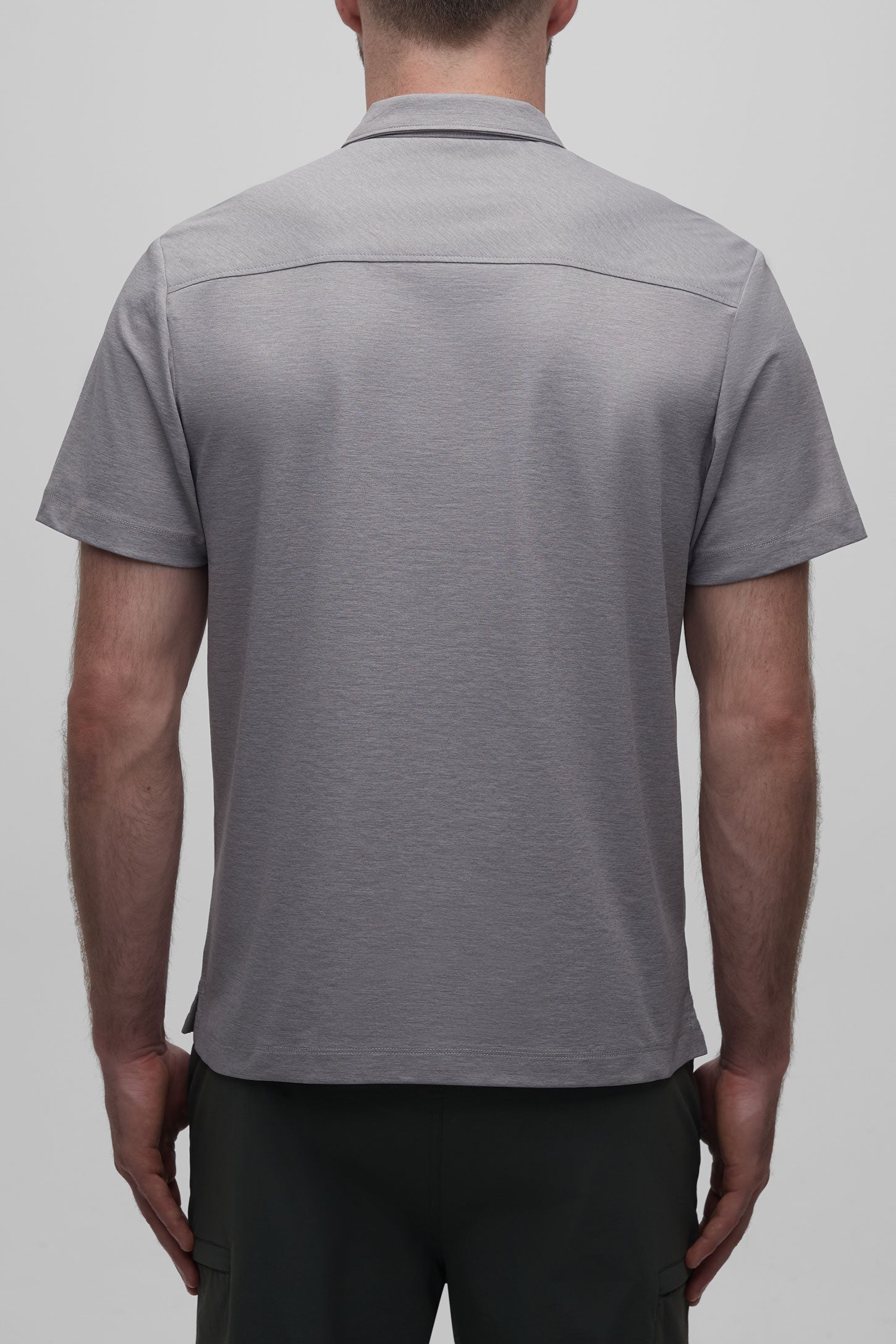 Polo moderne à séchage rapide - Homme && GRIS MIXTE