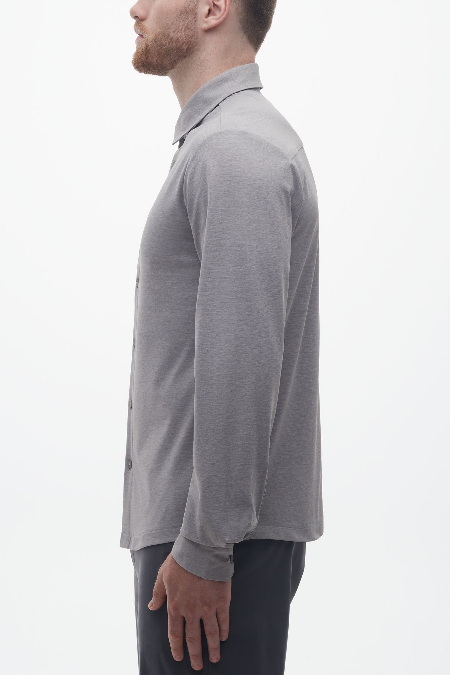 Chemise à séchage rapide - Homme && GRIS MIXTE