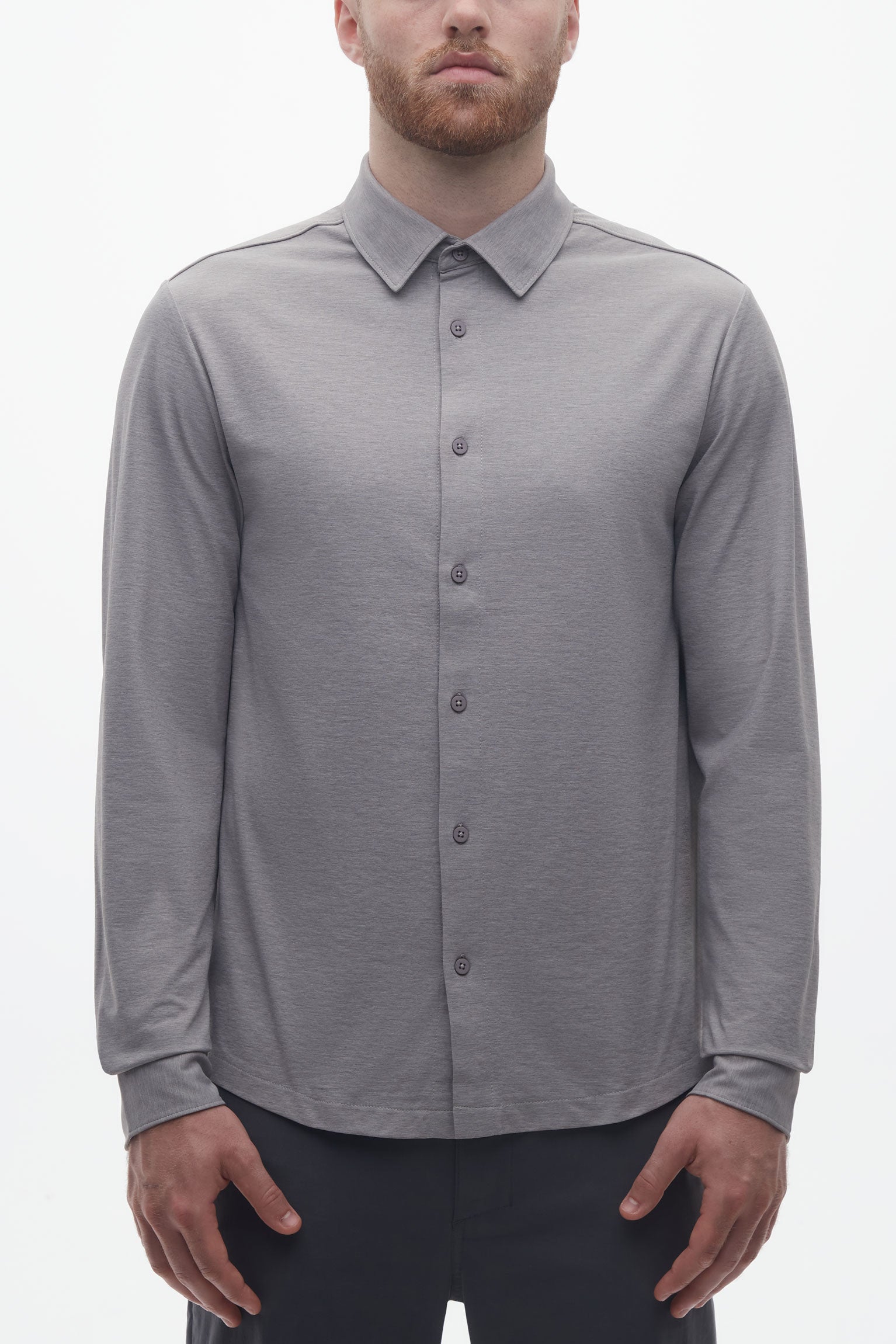 Chemise à séchage rapide - Homme && GRIS MIXTE
