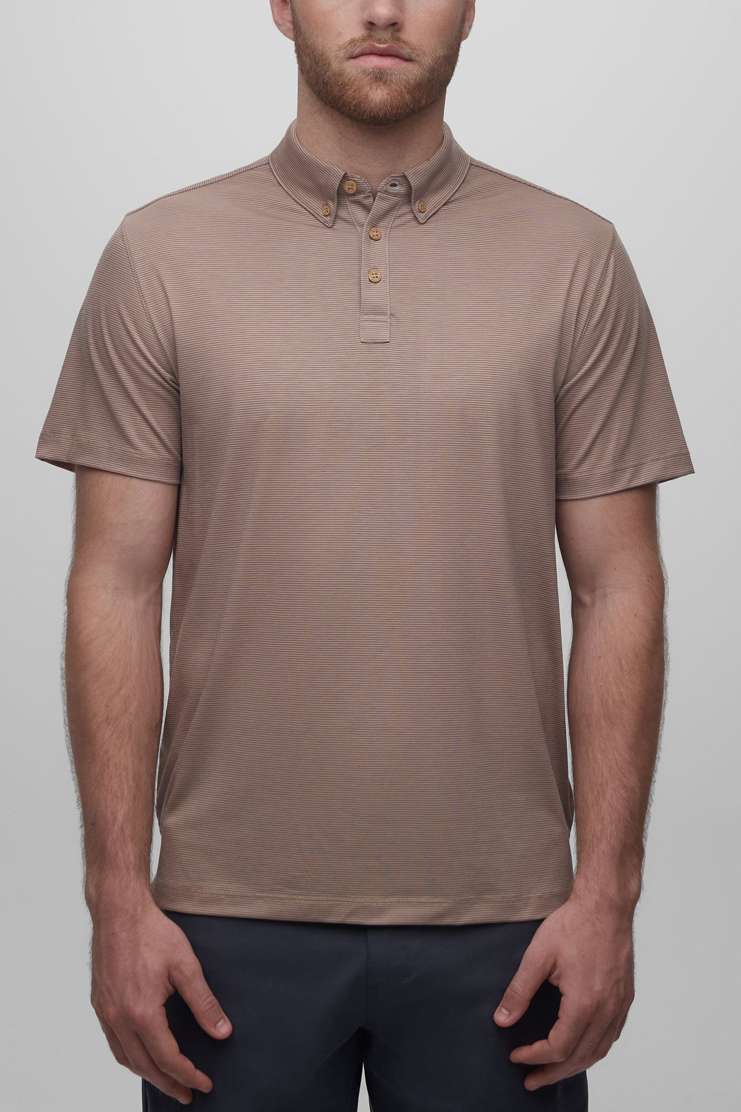Polo technique en lyocell - Homme && OCRE