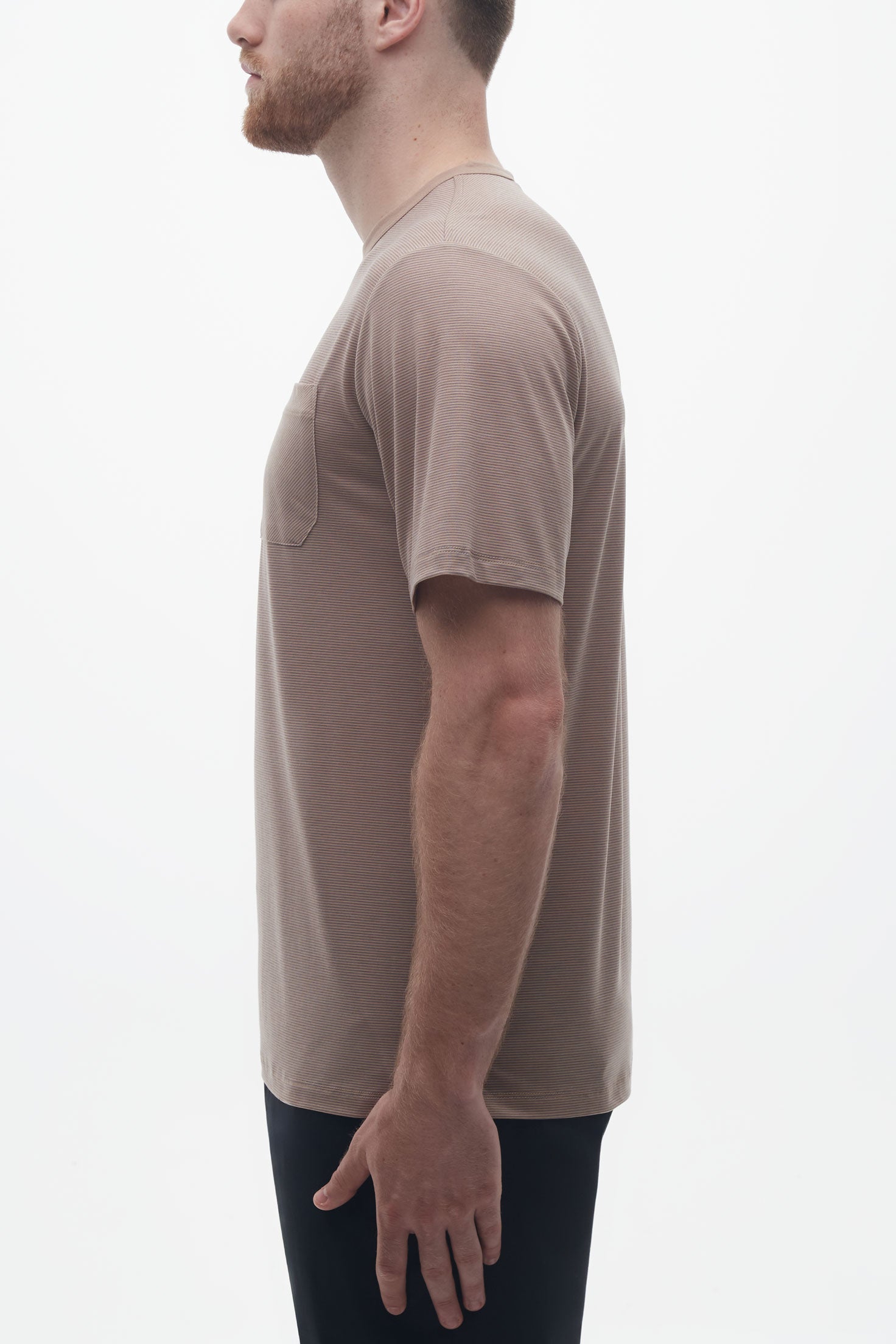 T-shirt respirant en lyocell - Homme && OCRE