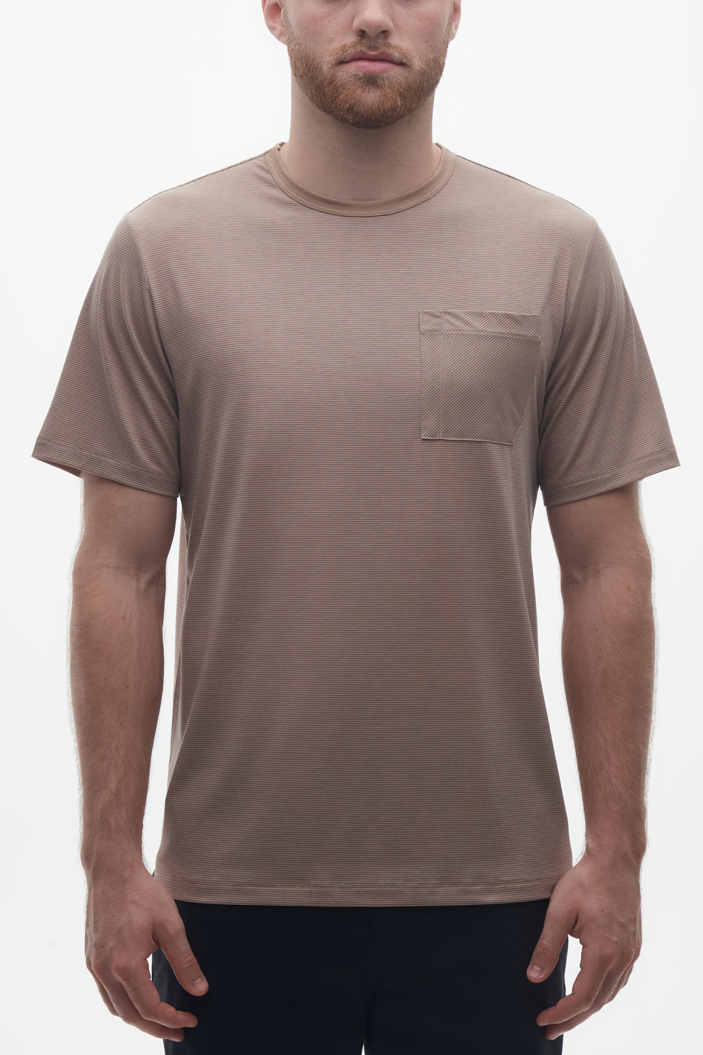 T-shirt respirant en lyocell - Homme && OCRE