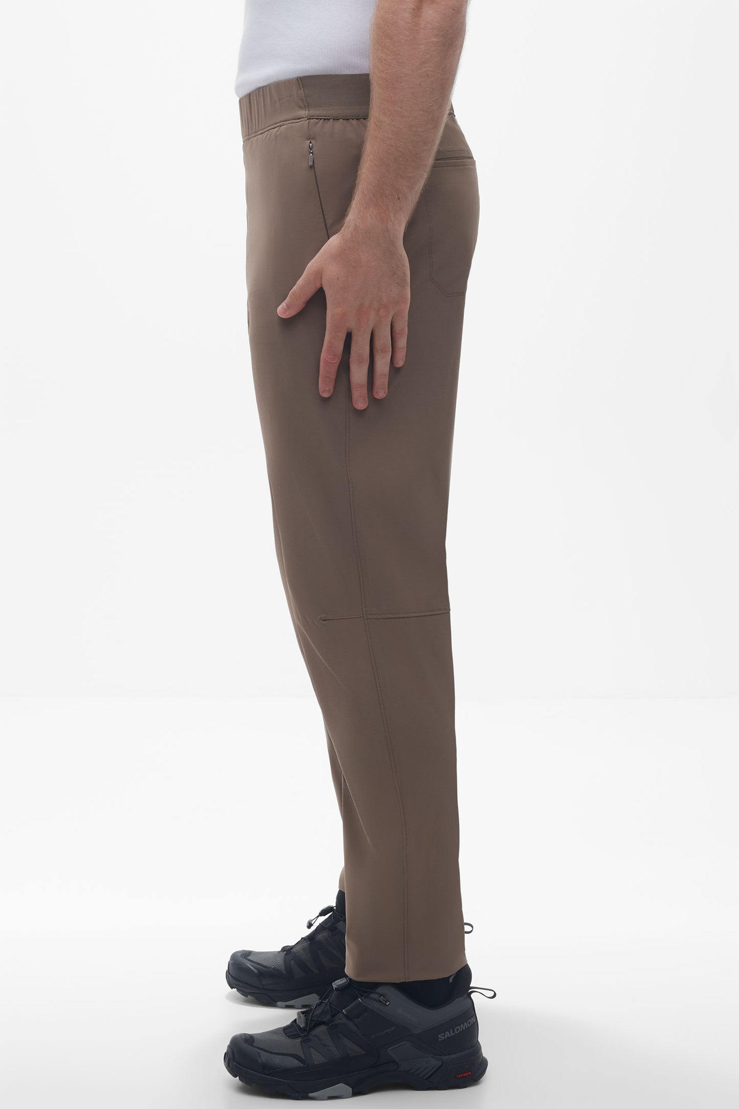 Pantalon décontracté facile d'entretien - Homme && BRUN