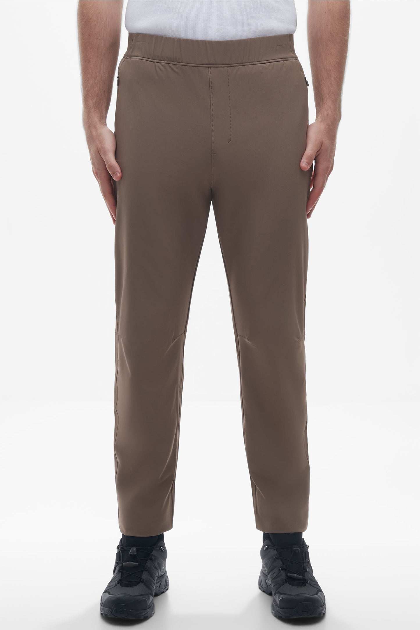 Pantalon décontracté facile d'entretien - Homme && BRUN
