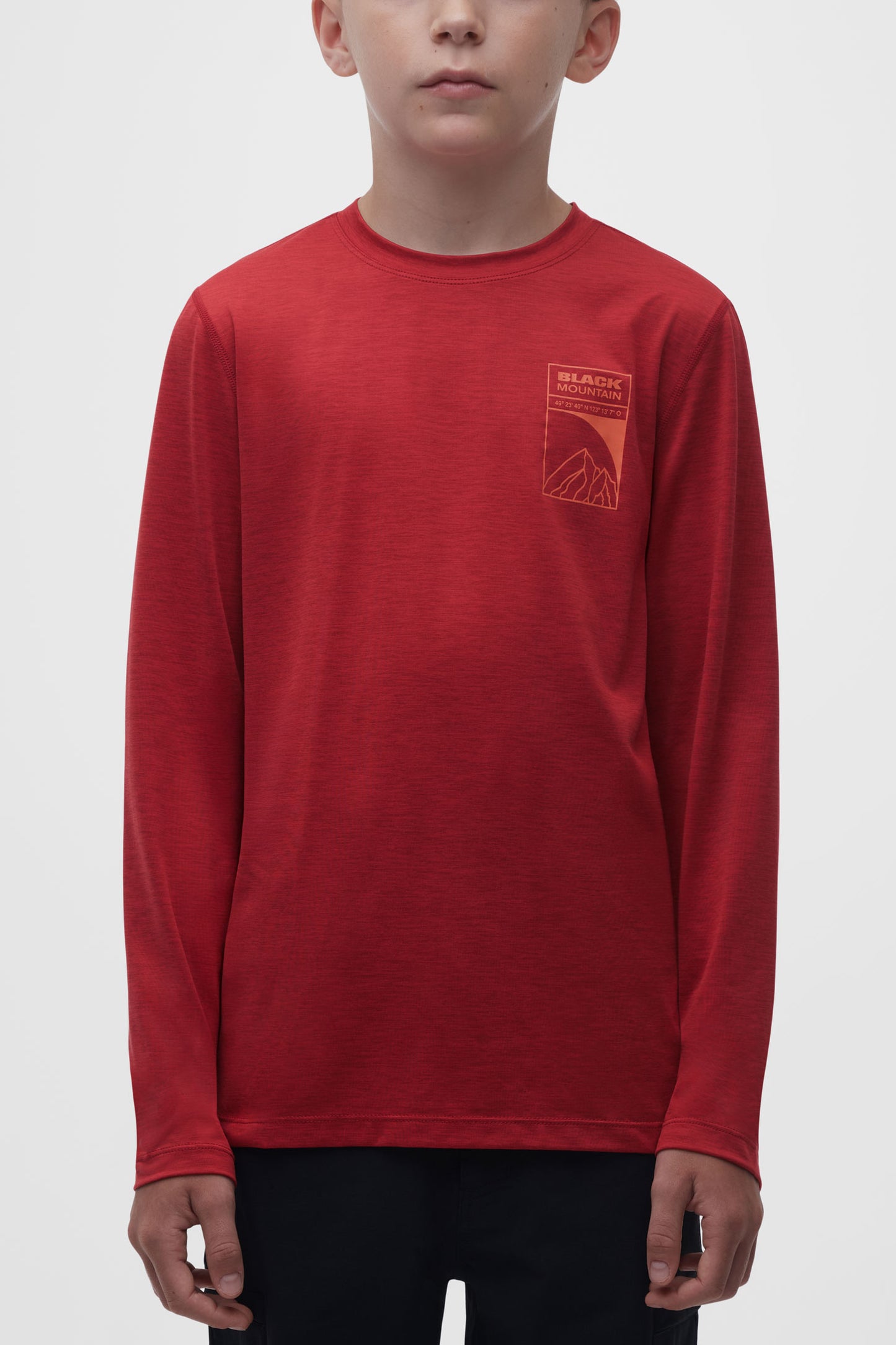 Chandail manches longues sport - Ado garçon && ROUGE MIXTE