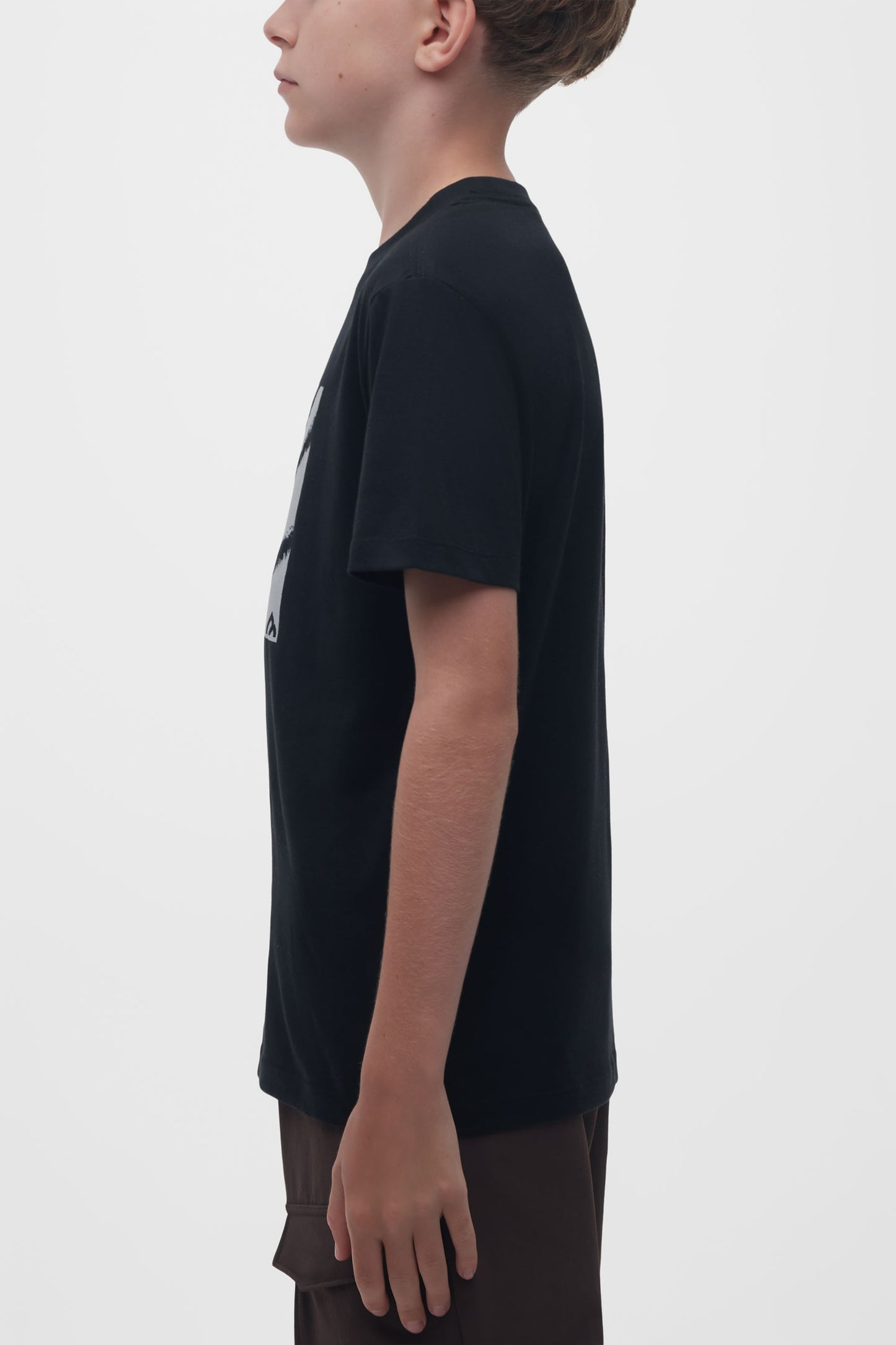 T-shirt col rond organique - Ado garçon && NOIR