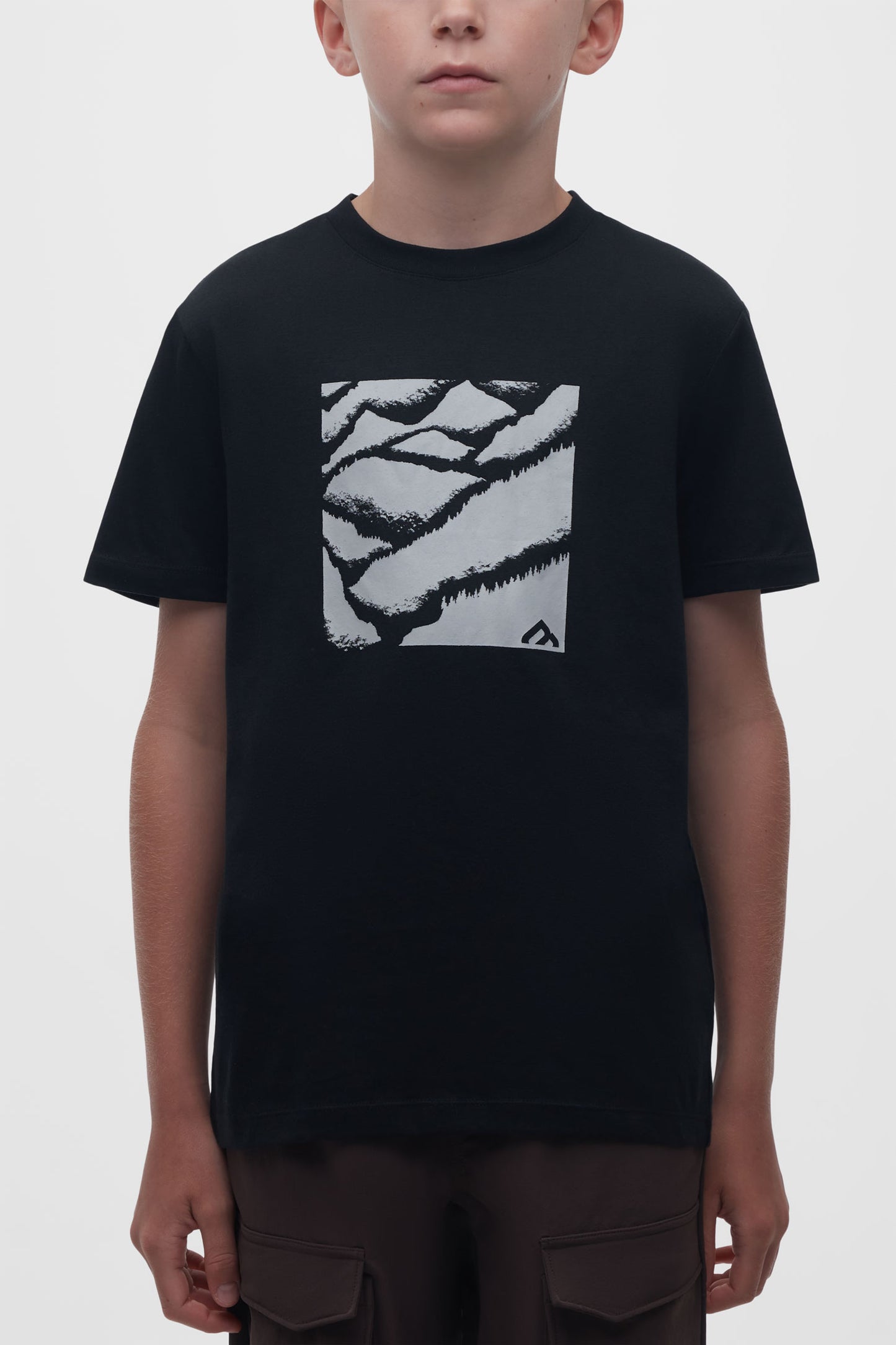 T-shirt col rond organique - Ado garçon && NOIR