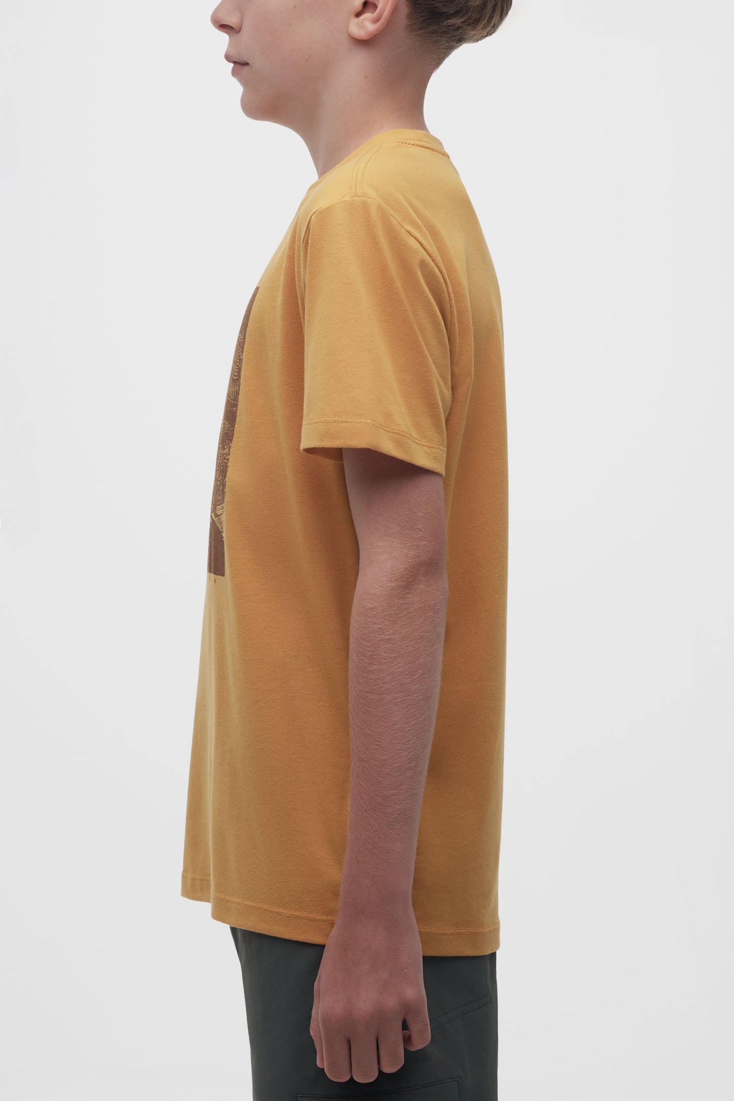 T-shirt col rond organique - Ado garçon && OCRE