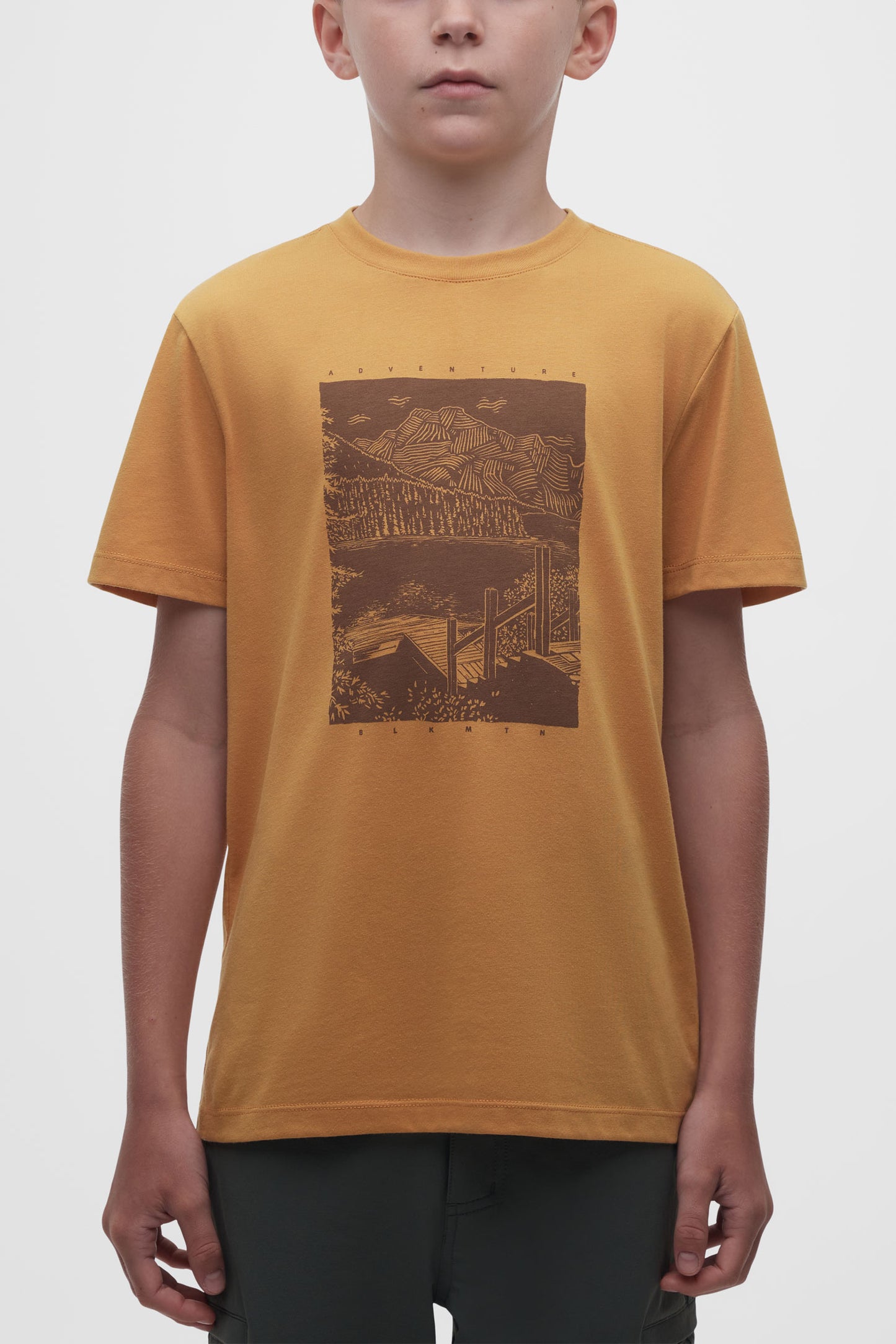 T-shirt col rond organique - Ado garçon && OCRE