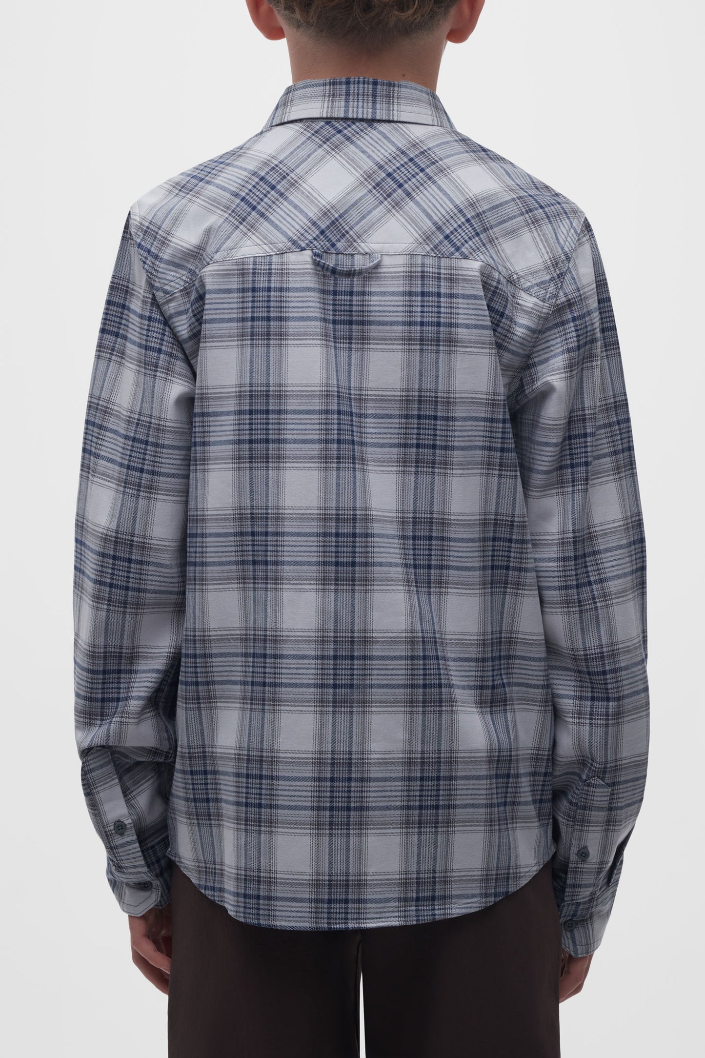 Chemise à carreaux en flanelle - Ado garçon && GRIS MULTI