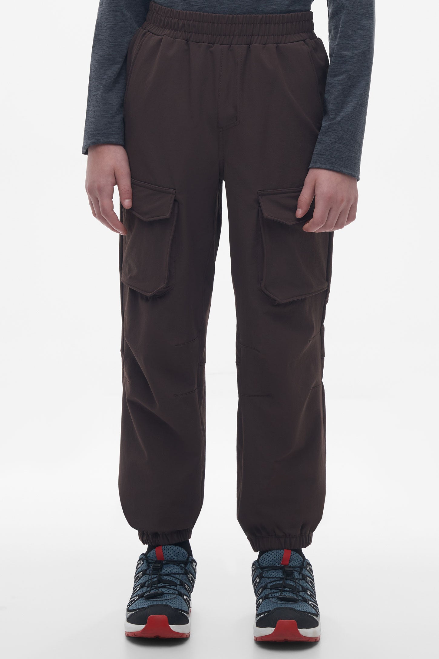 Pantalon technique cargo - Ado garçon && BRUN FONCE