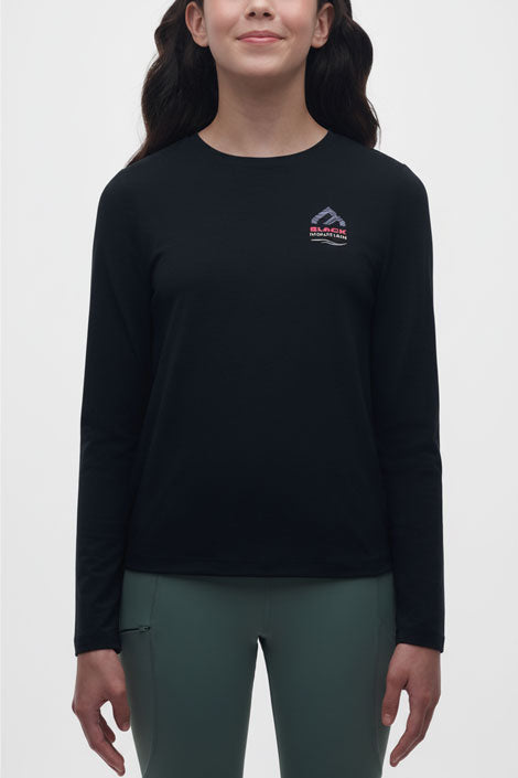 Chandail manches longues mérinos - Ado fille && NOIR