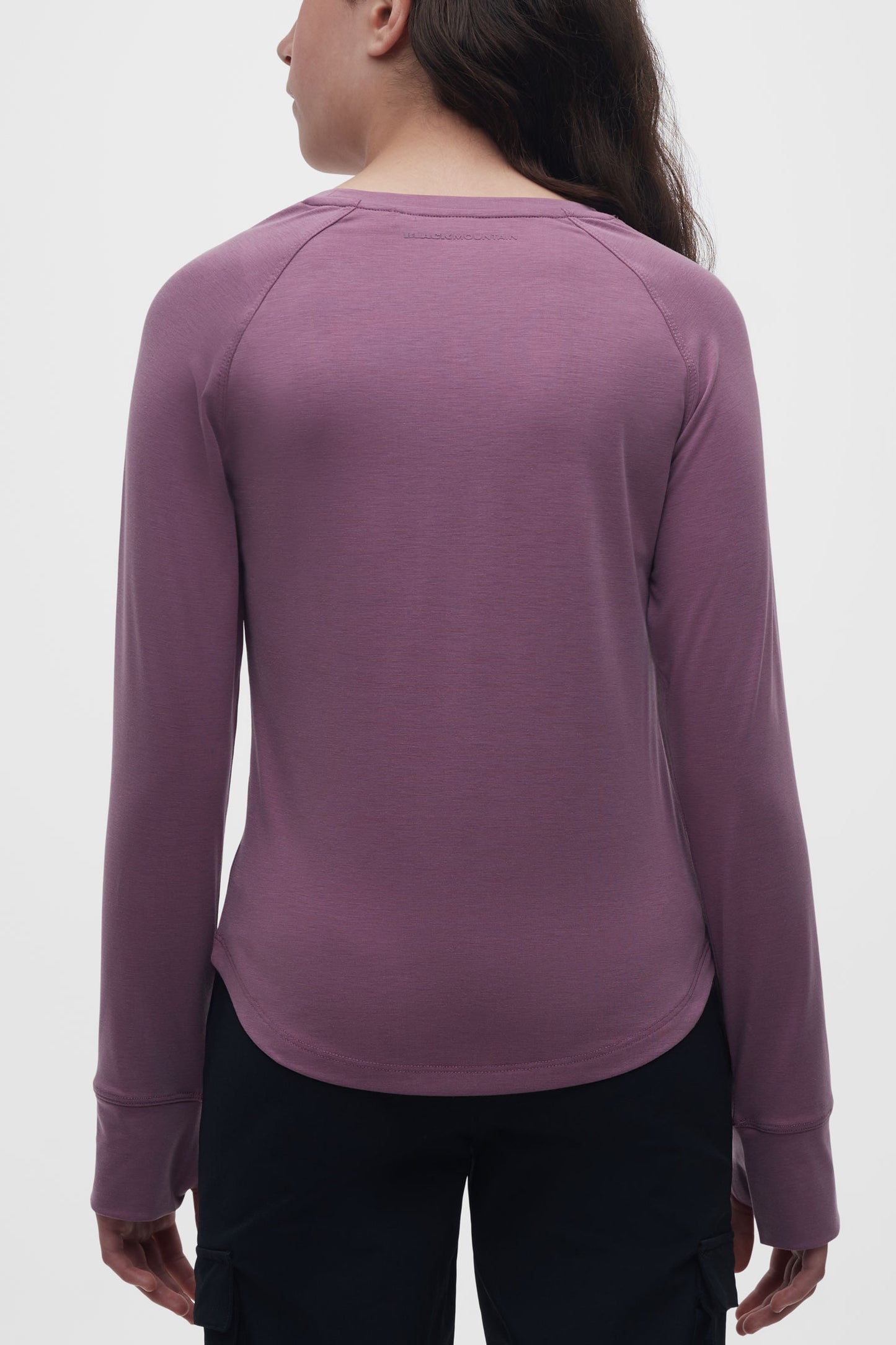 Chandail manches longues en lyocell - Ado fille && MAUVE FONCE