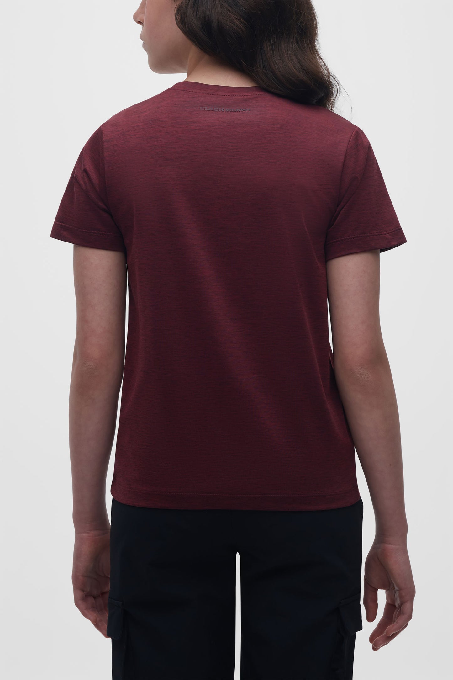 T-shirt col rond sport - Ado fille && ROUGE VIN