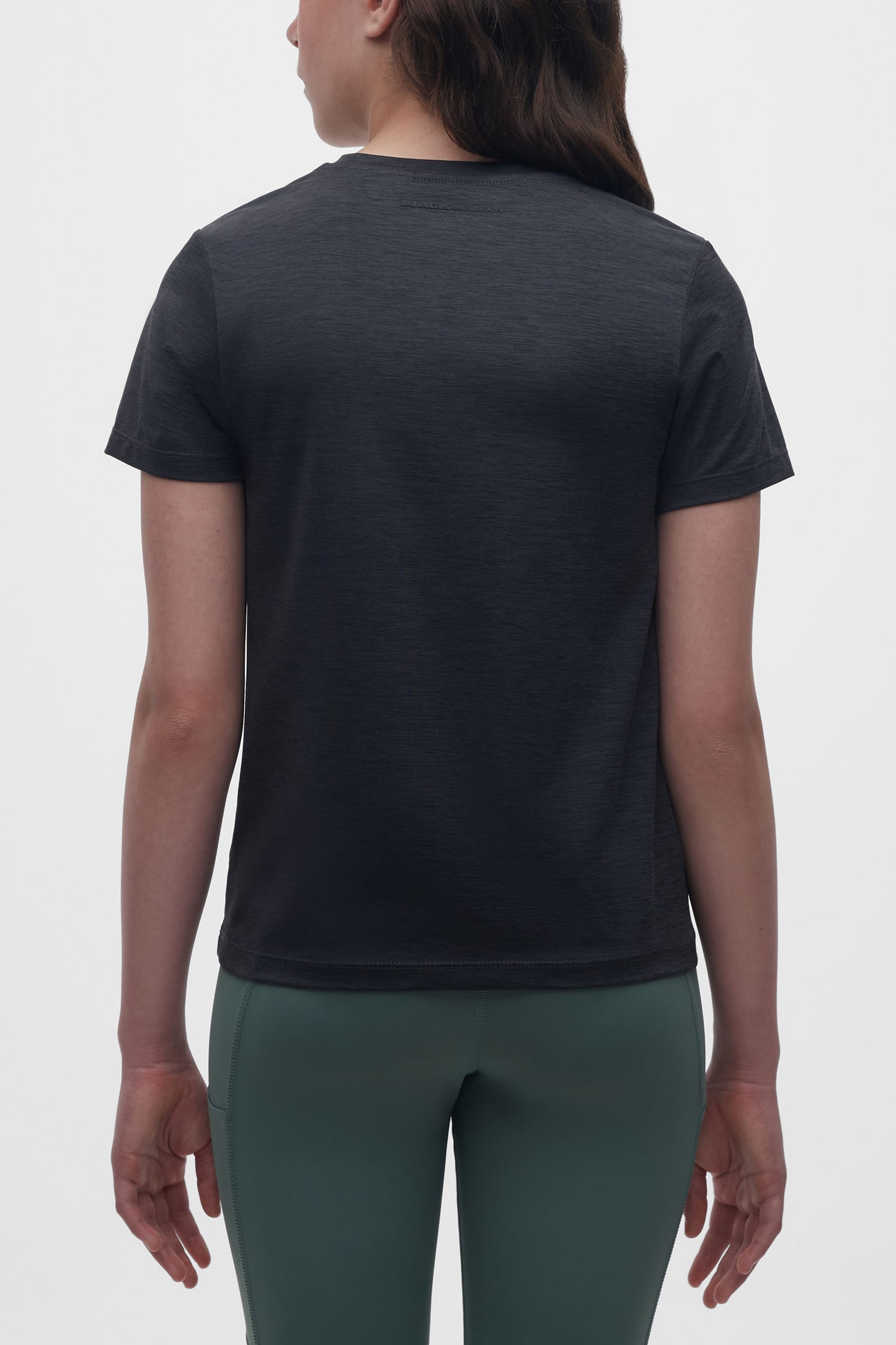 T-shirt col rond sport - Ado fille && NOIR MIXTE