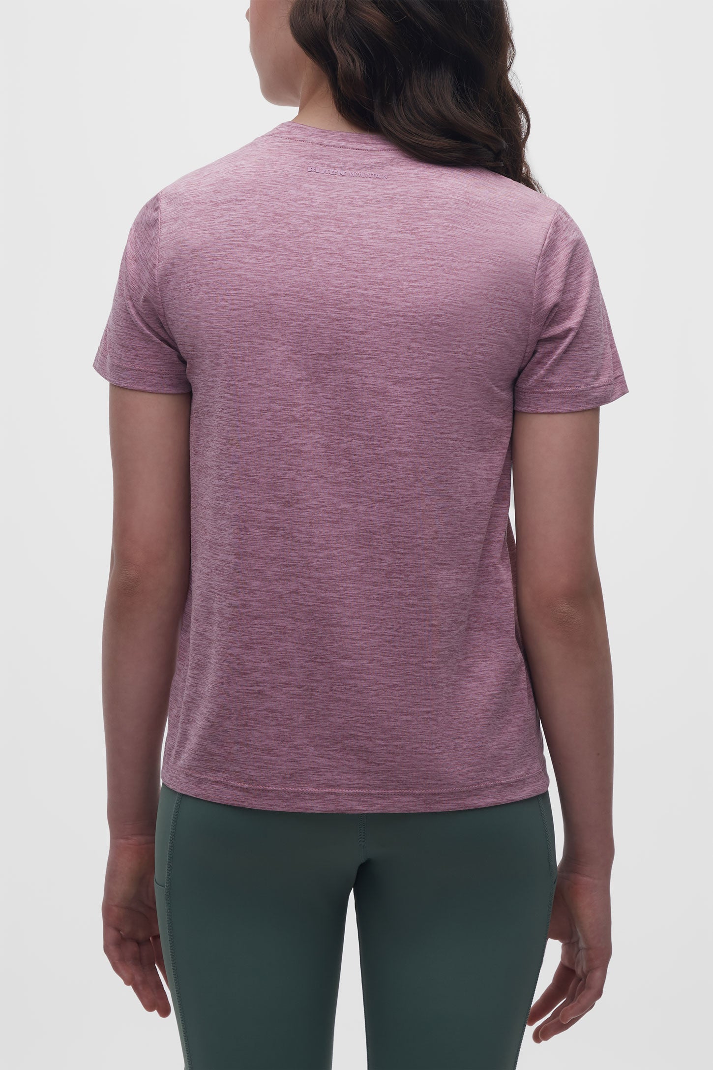 T-shirt col rond sport - Ado fille && MAUVE MIX