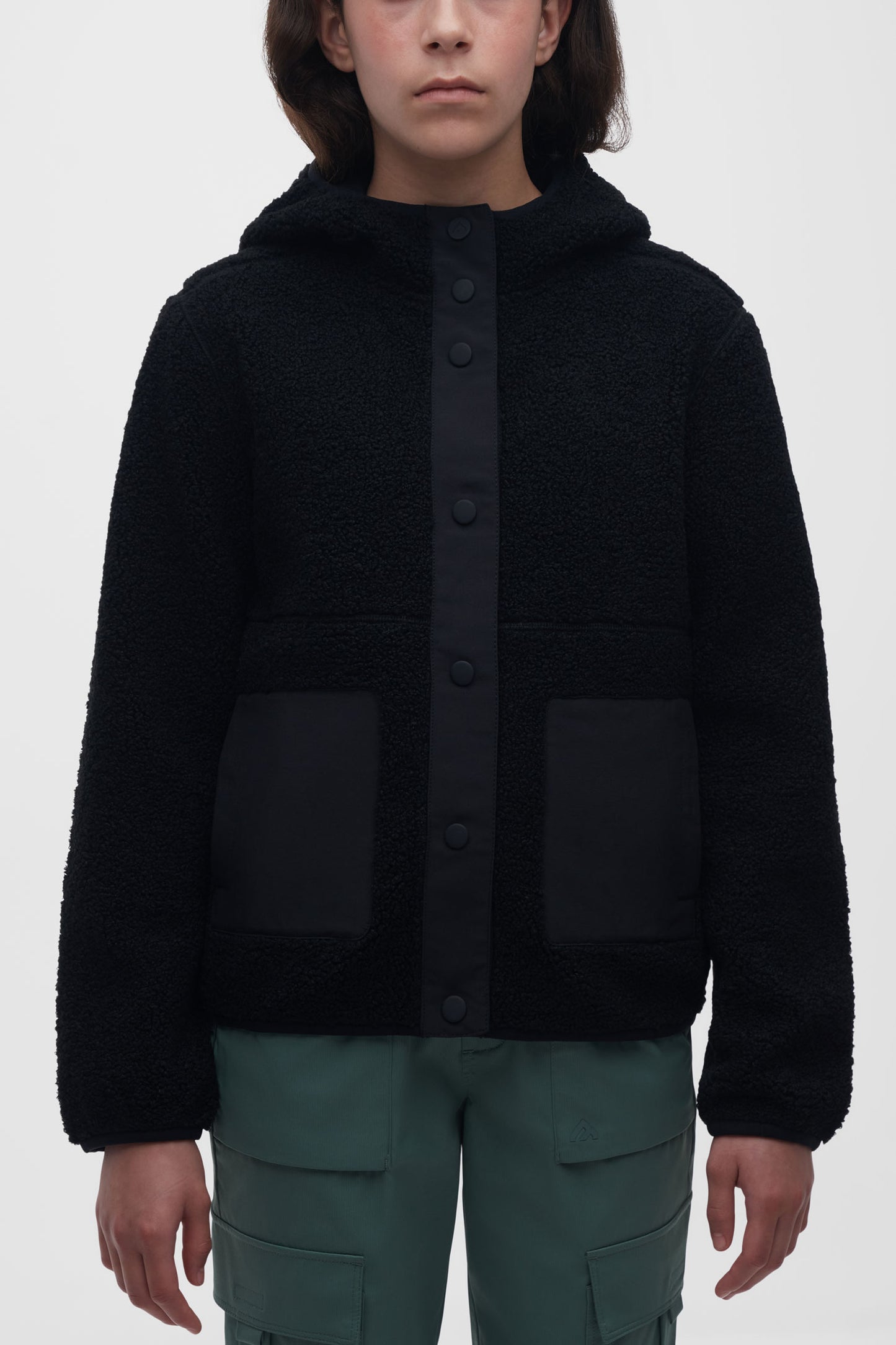 Veste ultradouce en sherpa - Ado fille && NOIR