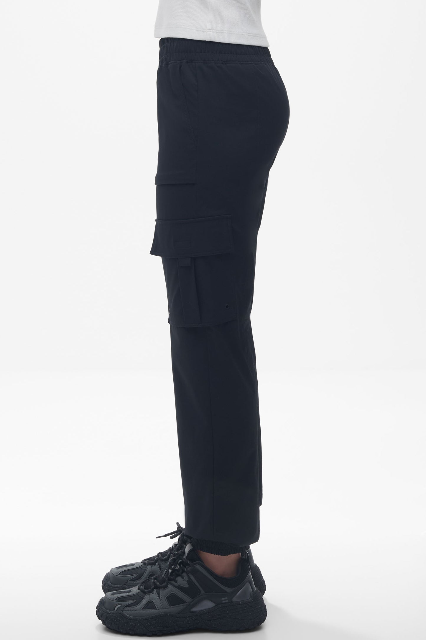 Pantalon cargo séchage rapide - Ado fille && NOIR