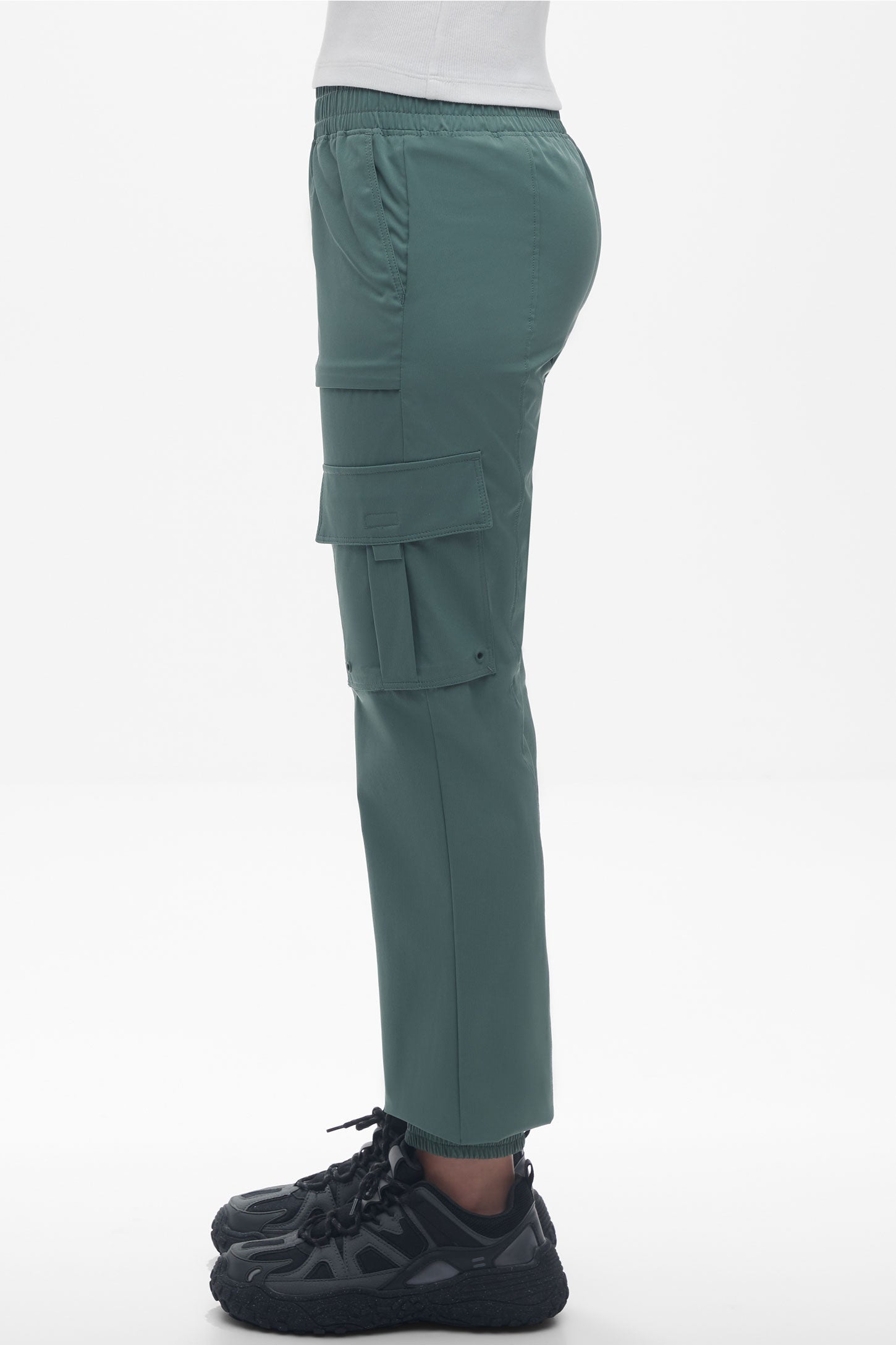 Pantalon cargo séchage rapide - Ado fille && VERT