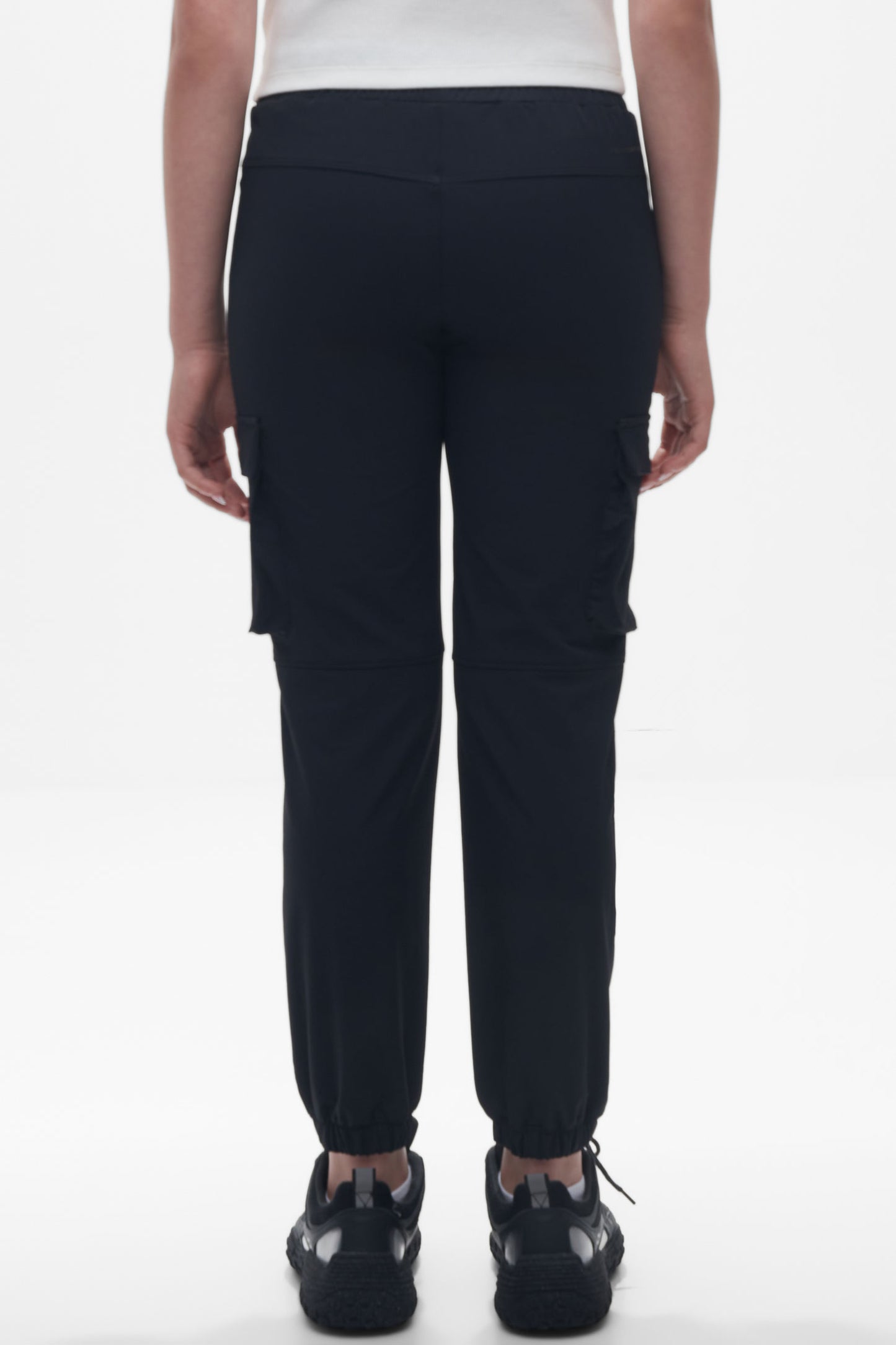 Pantalon cargo ultra-extensible - Ado fille && NOIR