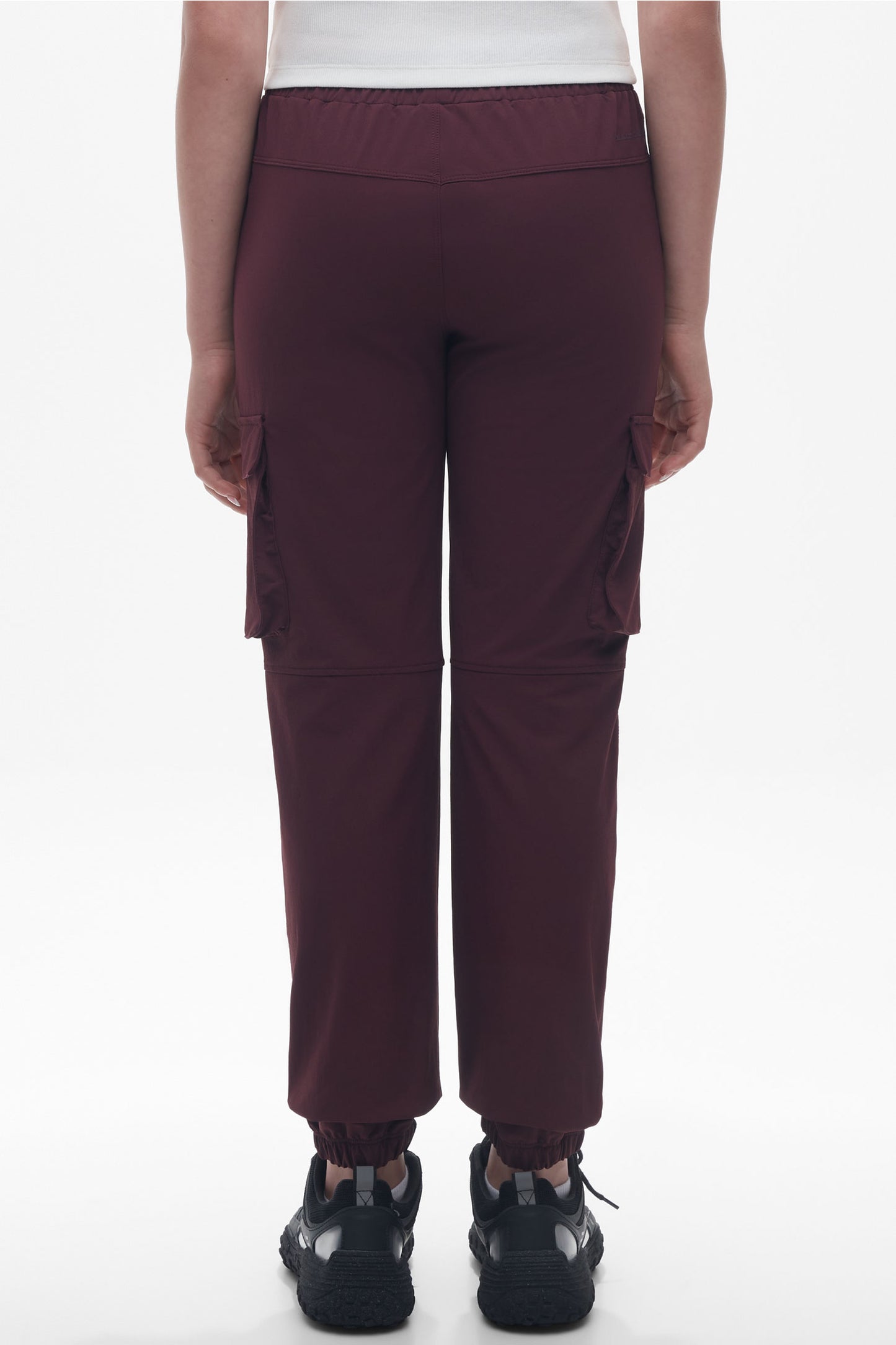 Pantalon cargo ultra-extensible - Ado fille && ROUGE VIN