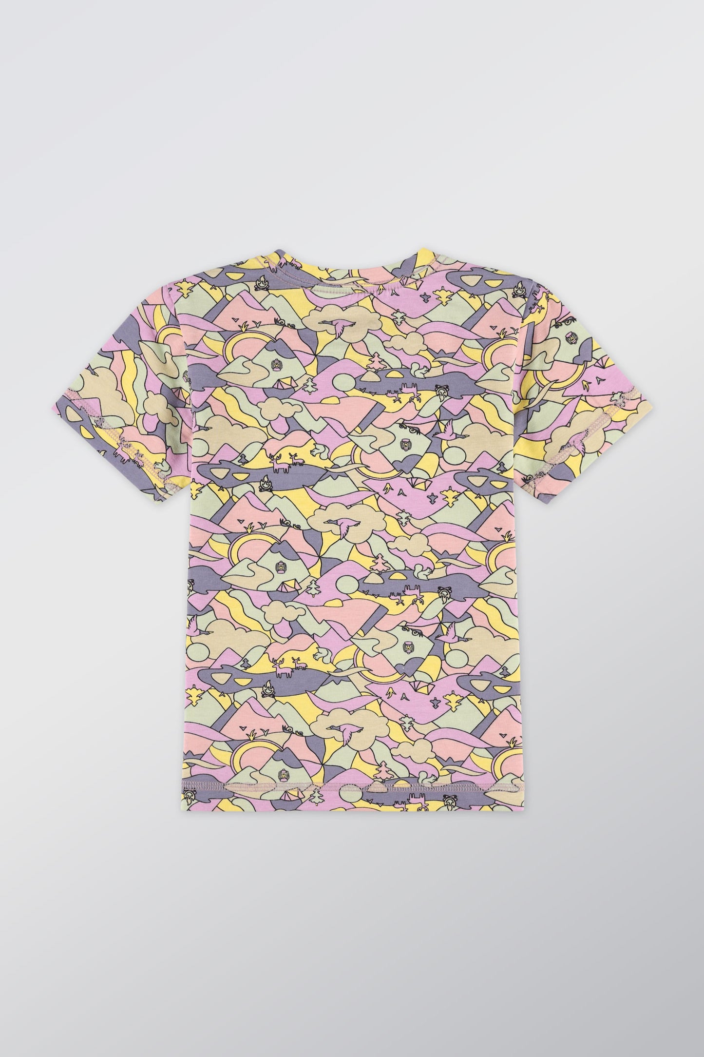 T-shirt respirant en coton - Enfant fille && MAUVE/MULTI