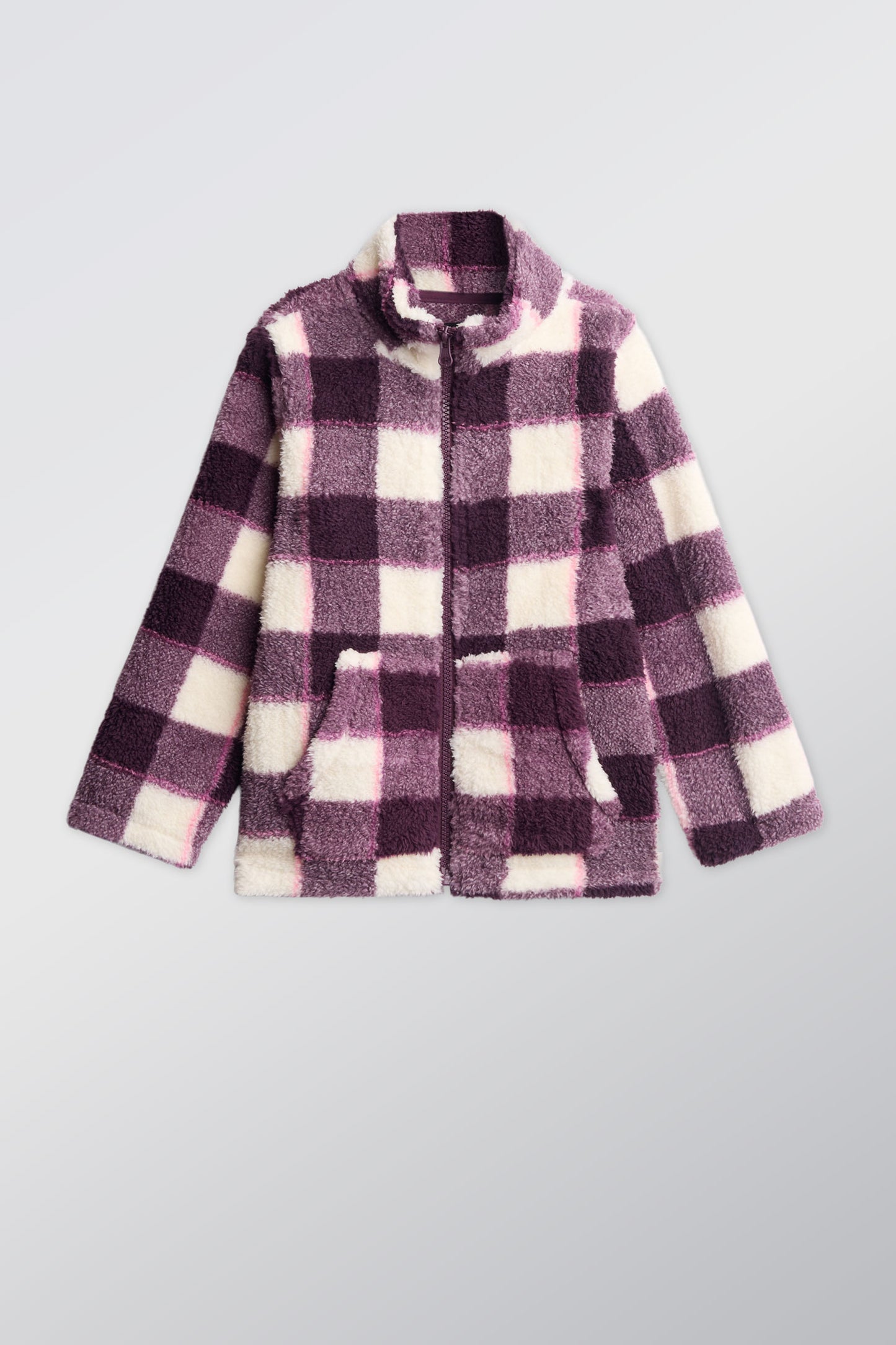 Veste ultradouce en sherpa - Enfant fille && PRUNE/MULTI