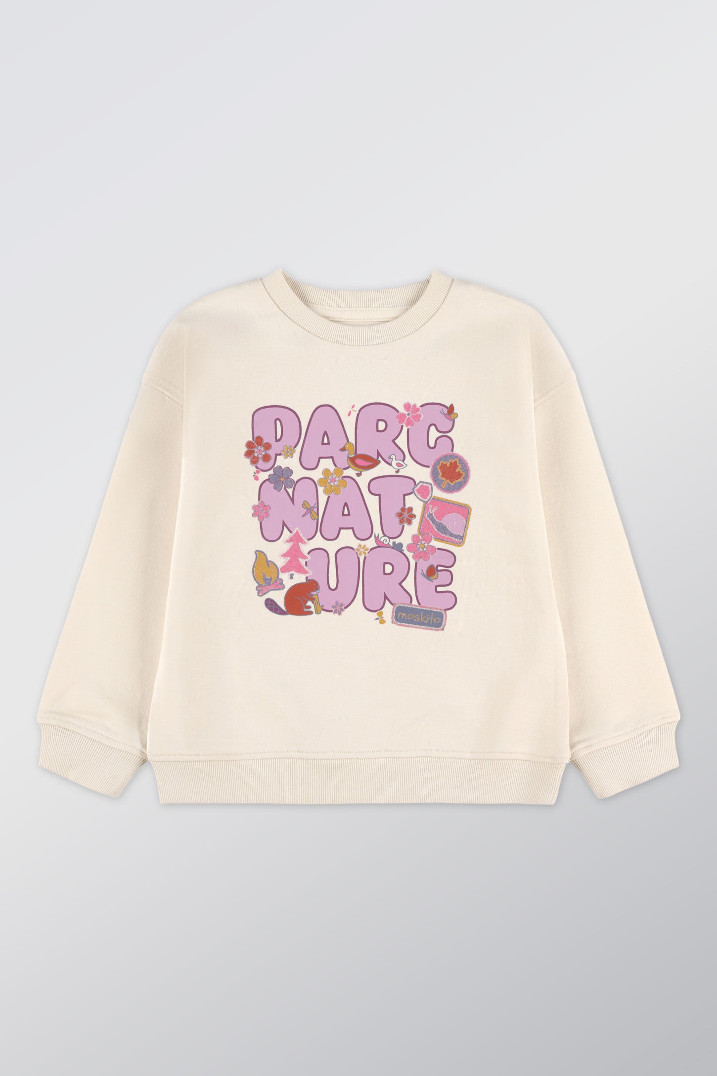 Chandail ouaté respirant en coton - Enfant fille && BEIGE