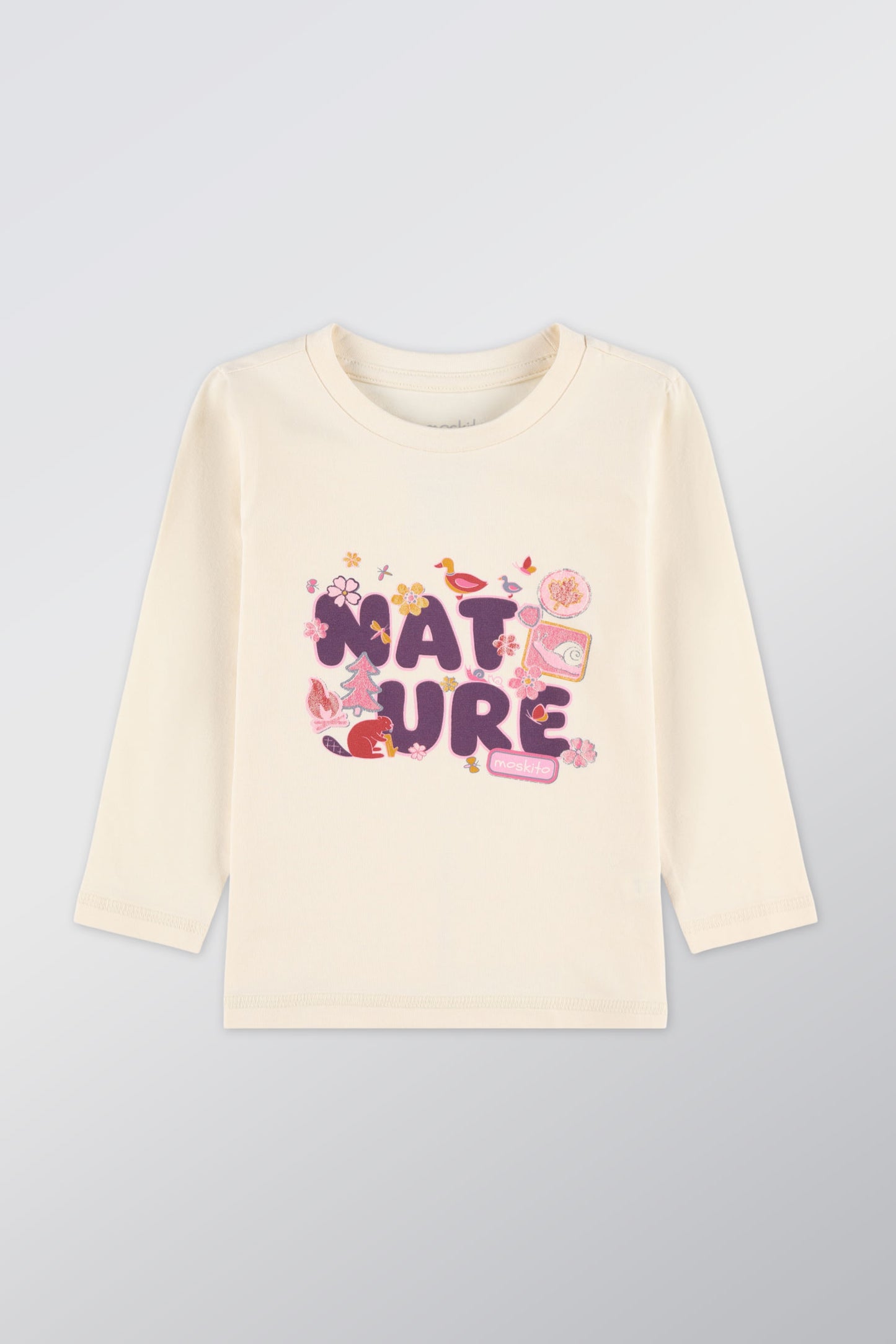 T-shirt respirant en coton - Bébé fille && BEIGE