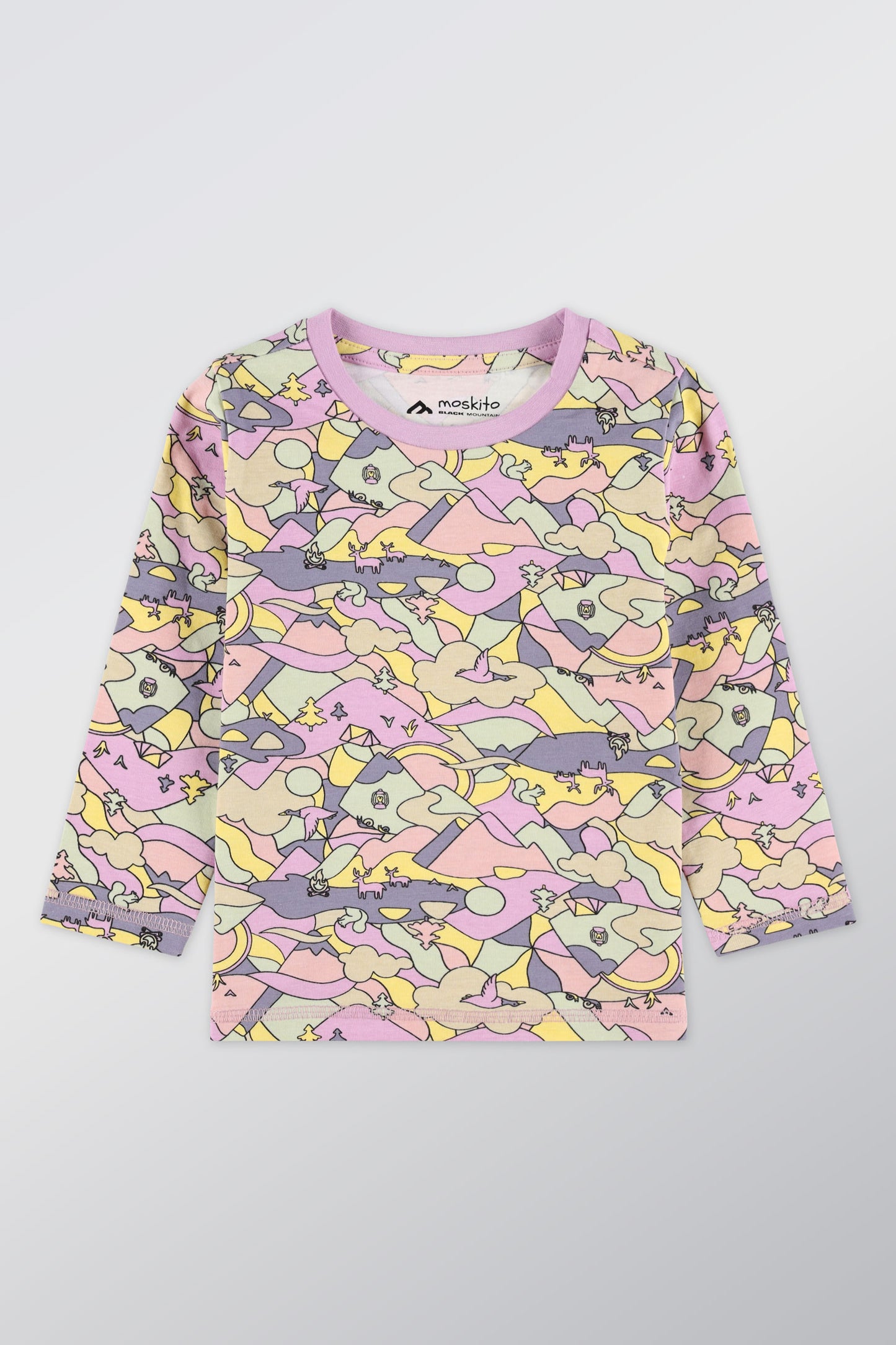 T-shirt respirant en coton - Bébé fille && MAUVE/MULTI