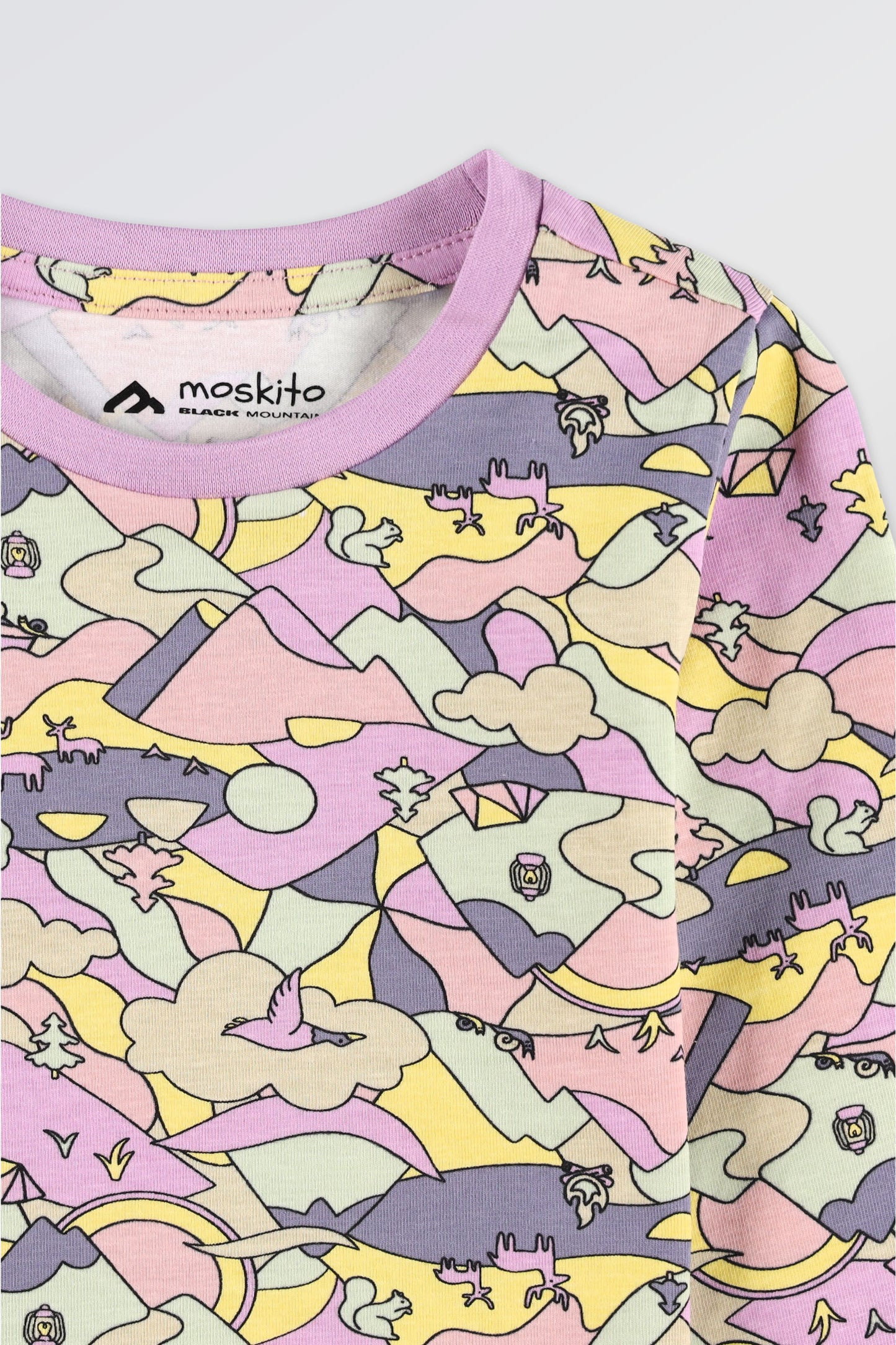 T-shirt respirant en coton - Bébé fille && MAUVE/MULTI