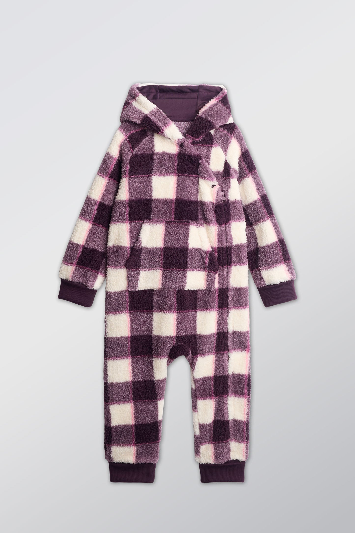 Combinaison ultradouce en sherpa, 2T-3T - Bébé fille && PRUNE/MULTI