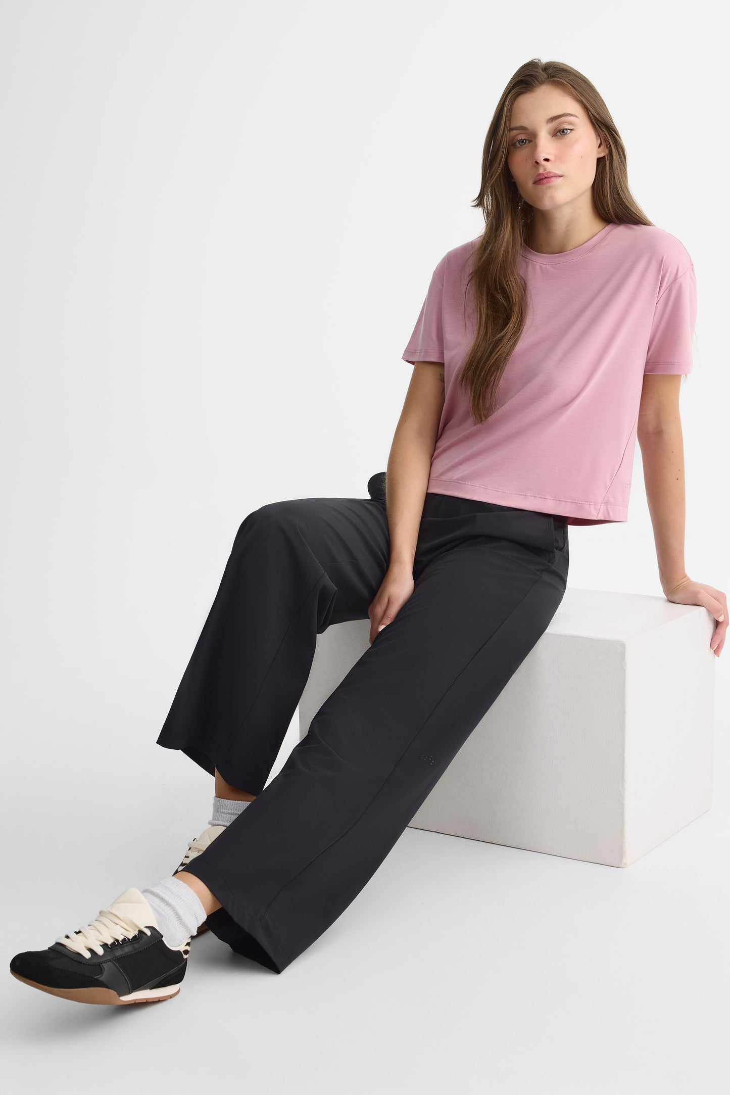 T-shirt col rond - Femme && LILAS