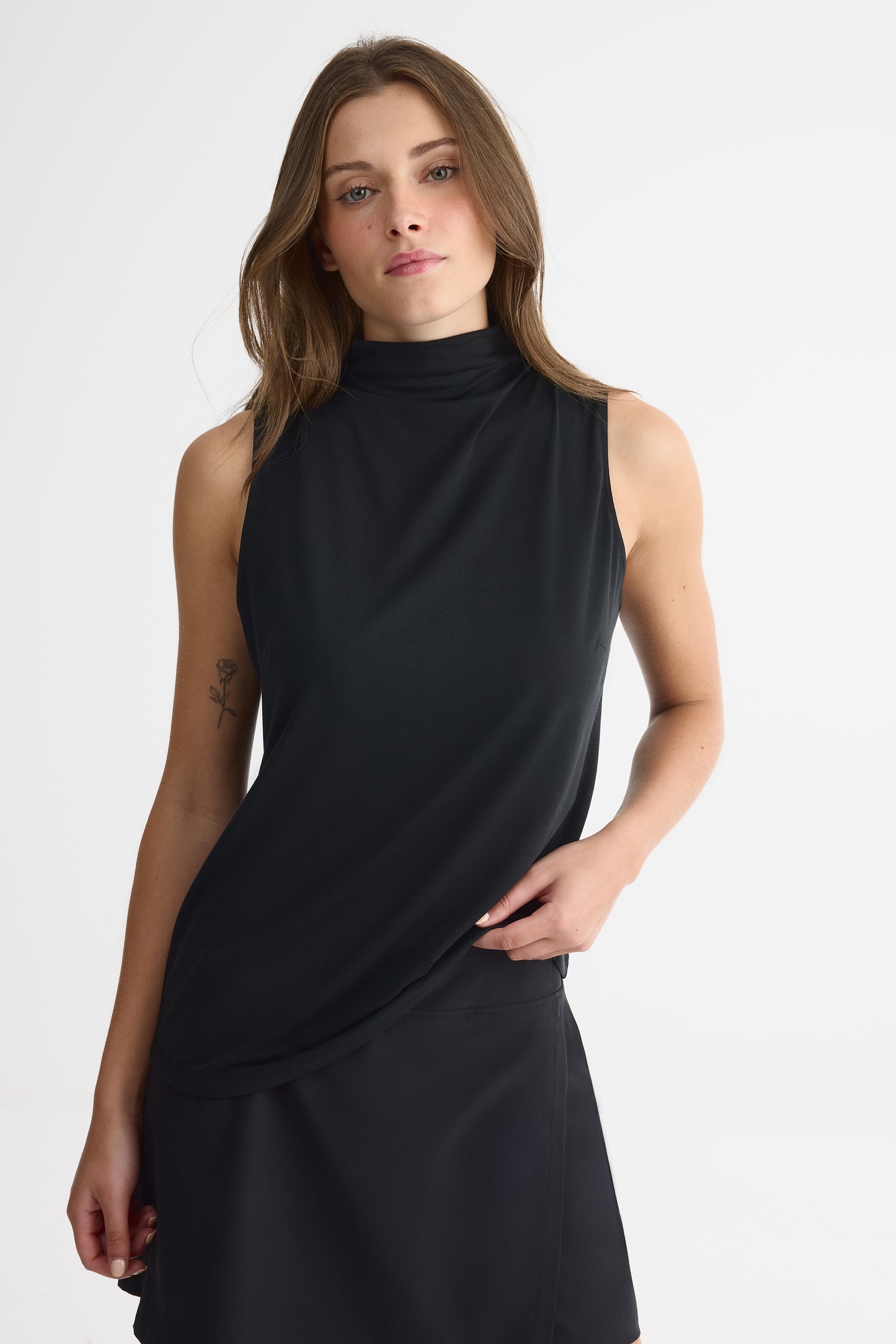 Camisole col montant - Femme && NOIR