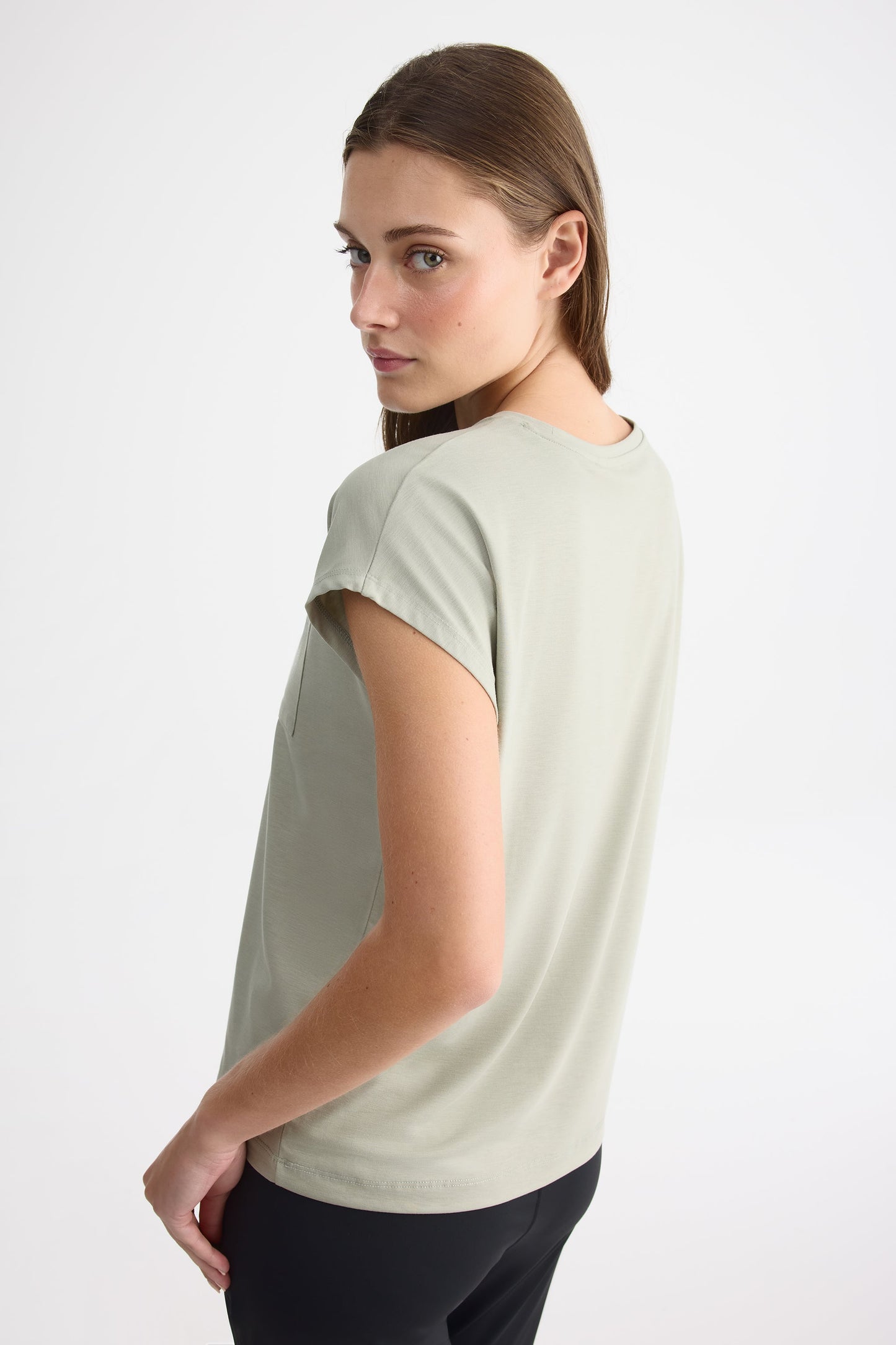 T-shirt col rond - Femme && VERT