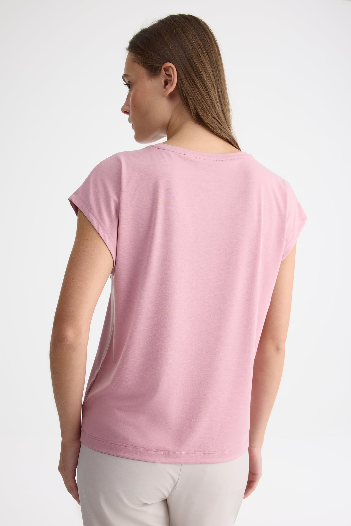T-shirt col rond - Femme && LILAS