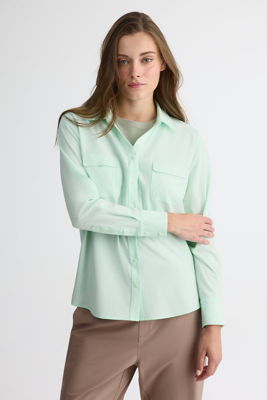 Chemise manches longues – Femme && VERT