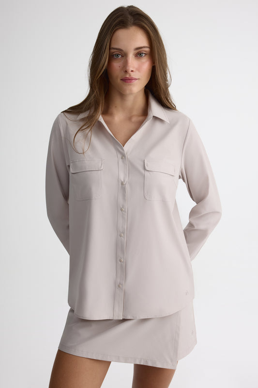 Chemise manches longues – Femme && GRIS
