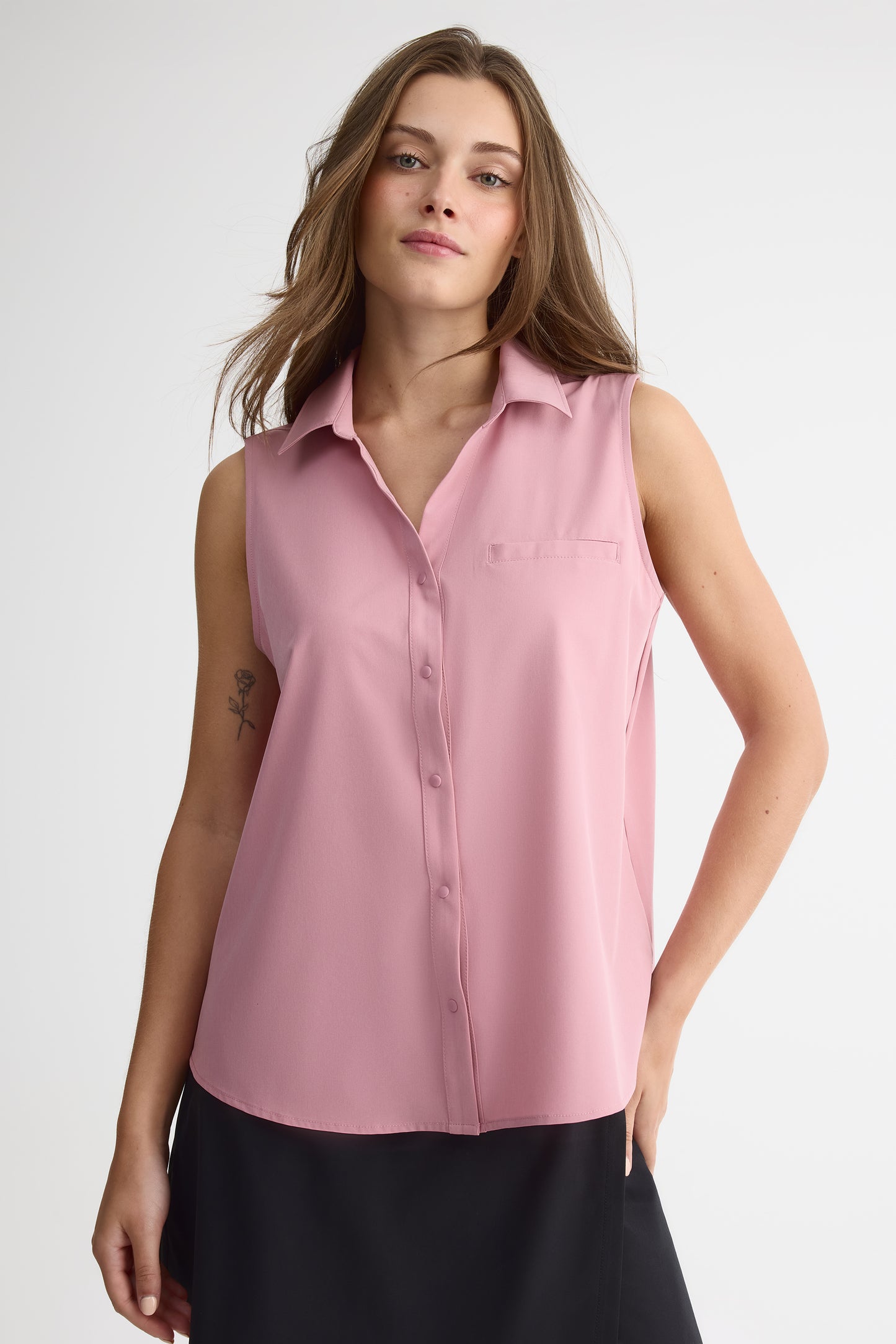 Chemise sans manches – Femme && LILAS