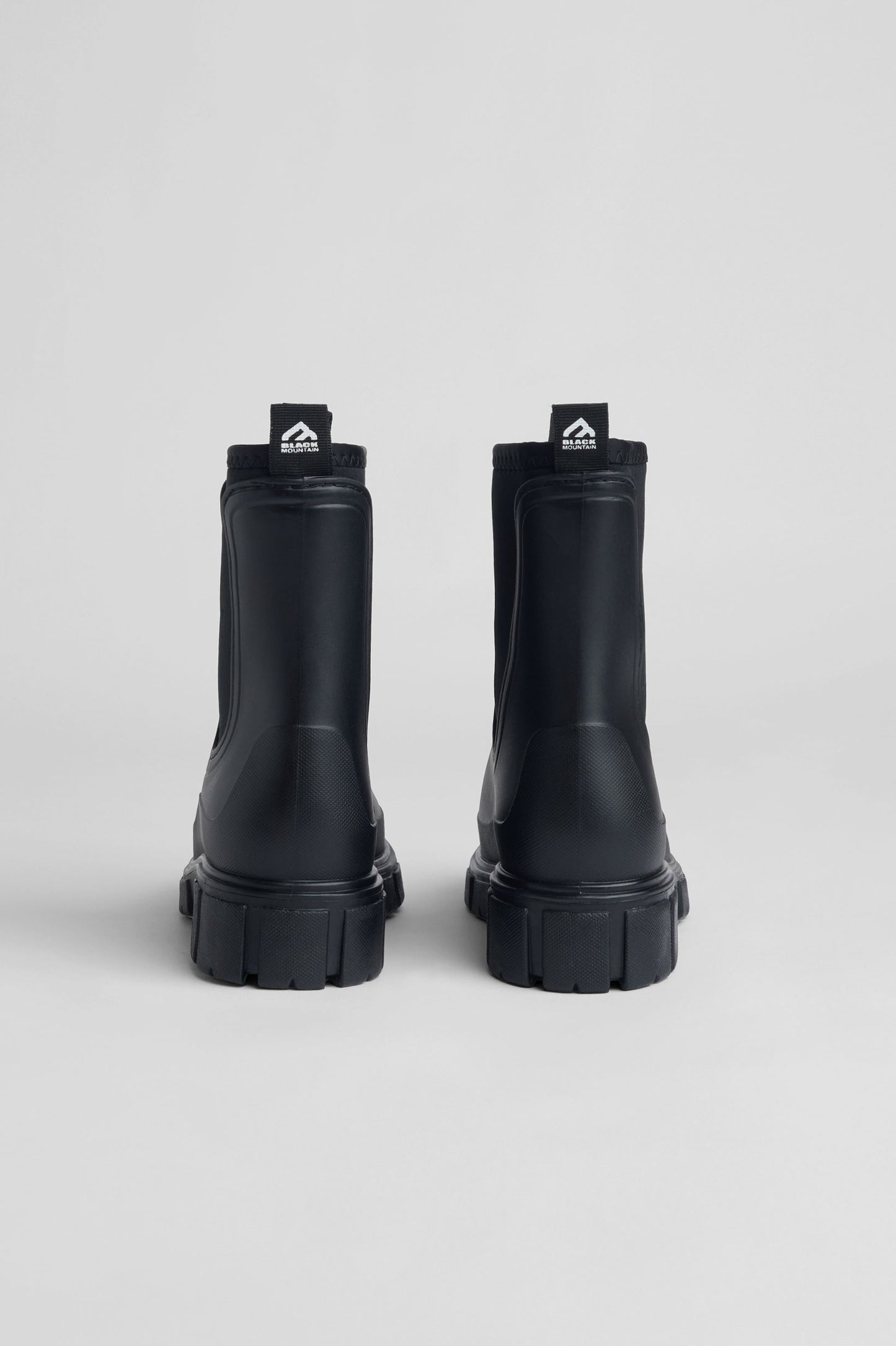 Bottes de pluie unie en caoutchouc imperméable - Femme && NOIR
