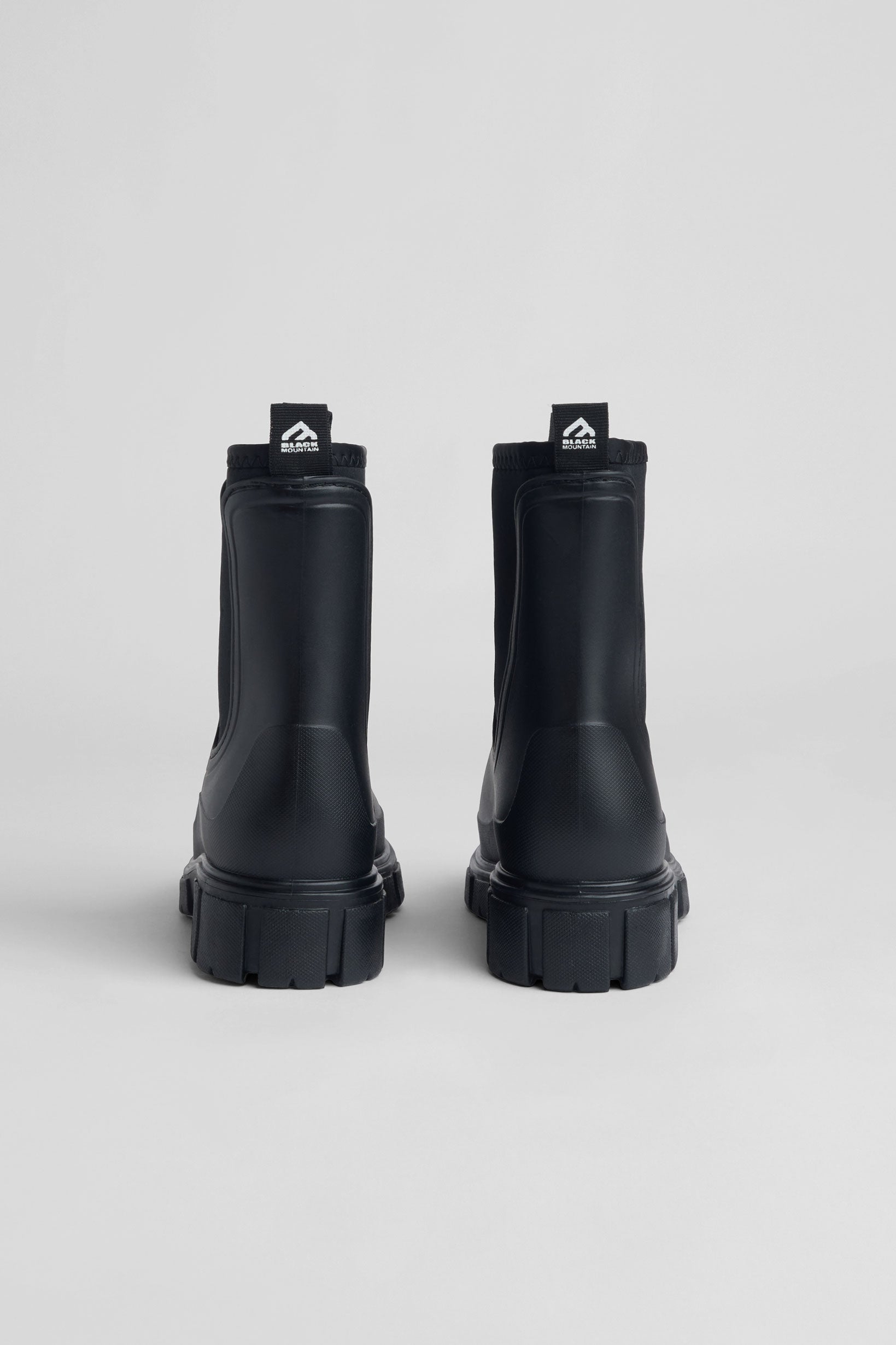 Bottes de pluie unie en caoutchouc imperméable - Femme && NOIR