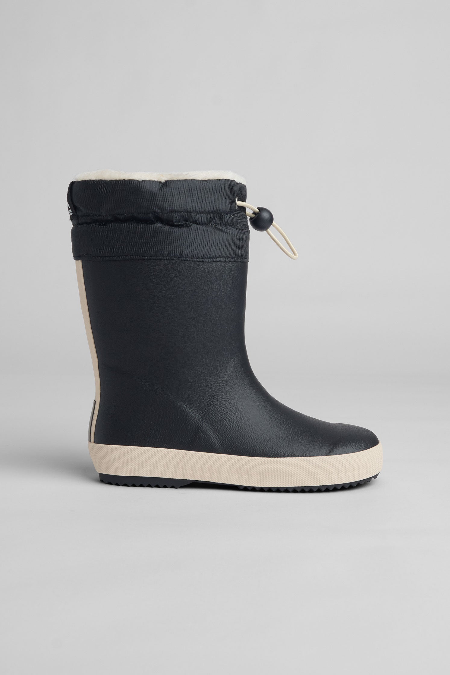 Bottes de pluie unie en caoutchouc imperméable - Enfant fille && NOIR