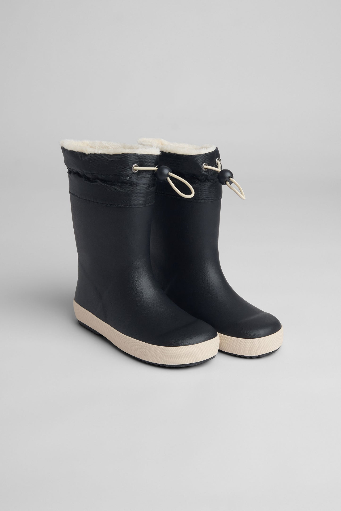 Bottes de pluie unie en caoutchouc imperméable - Enfant fille && NOIR