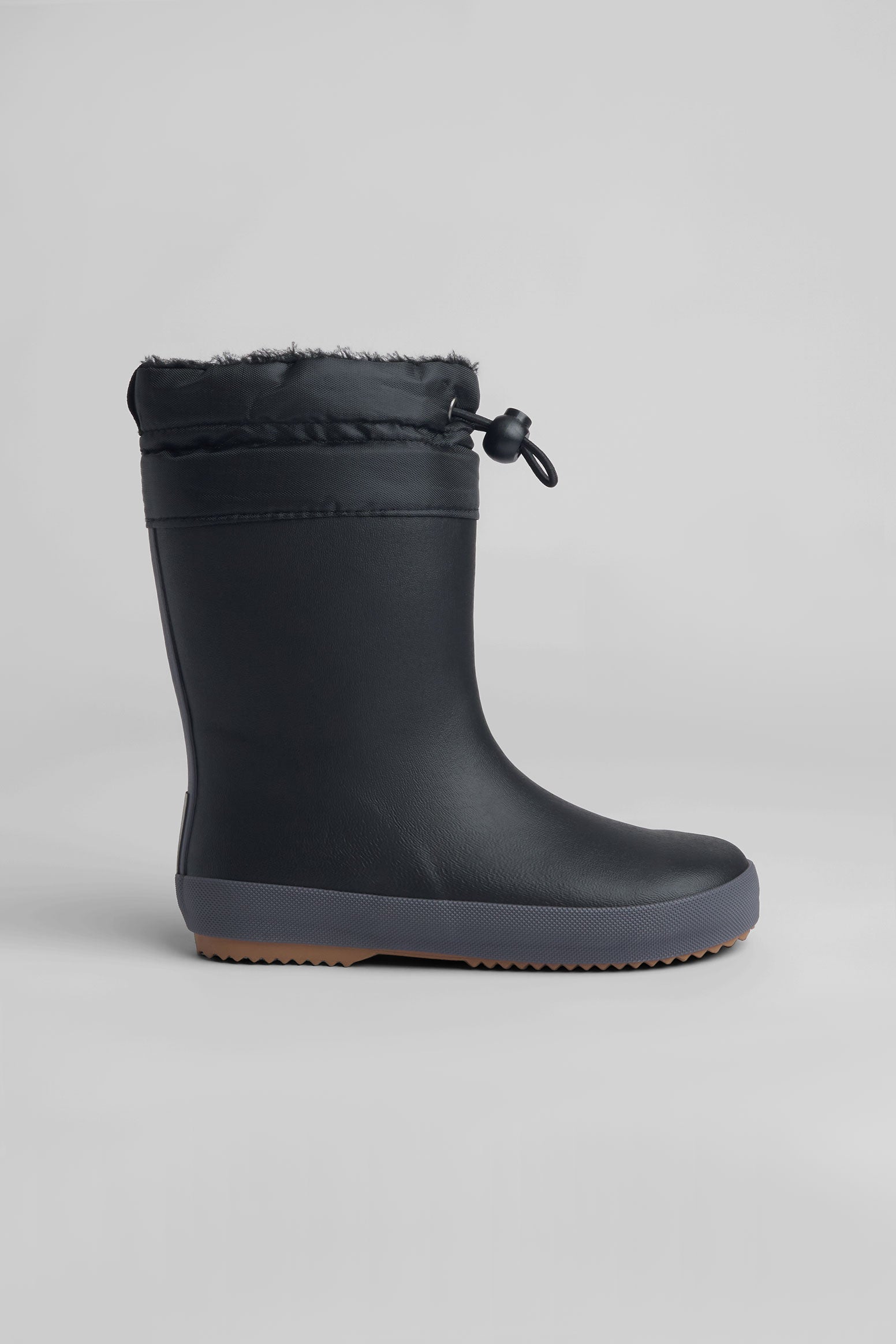 Bottes de pluie unie en caoutchouc imperméable - Enfant garçon && NOIR