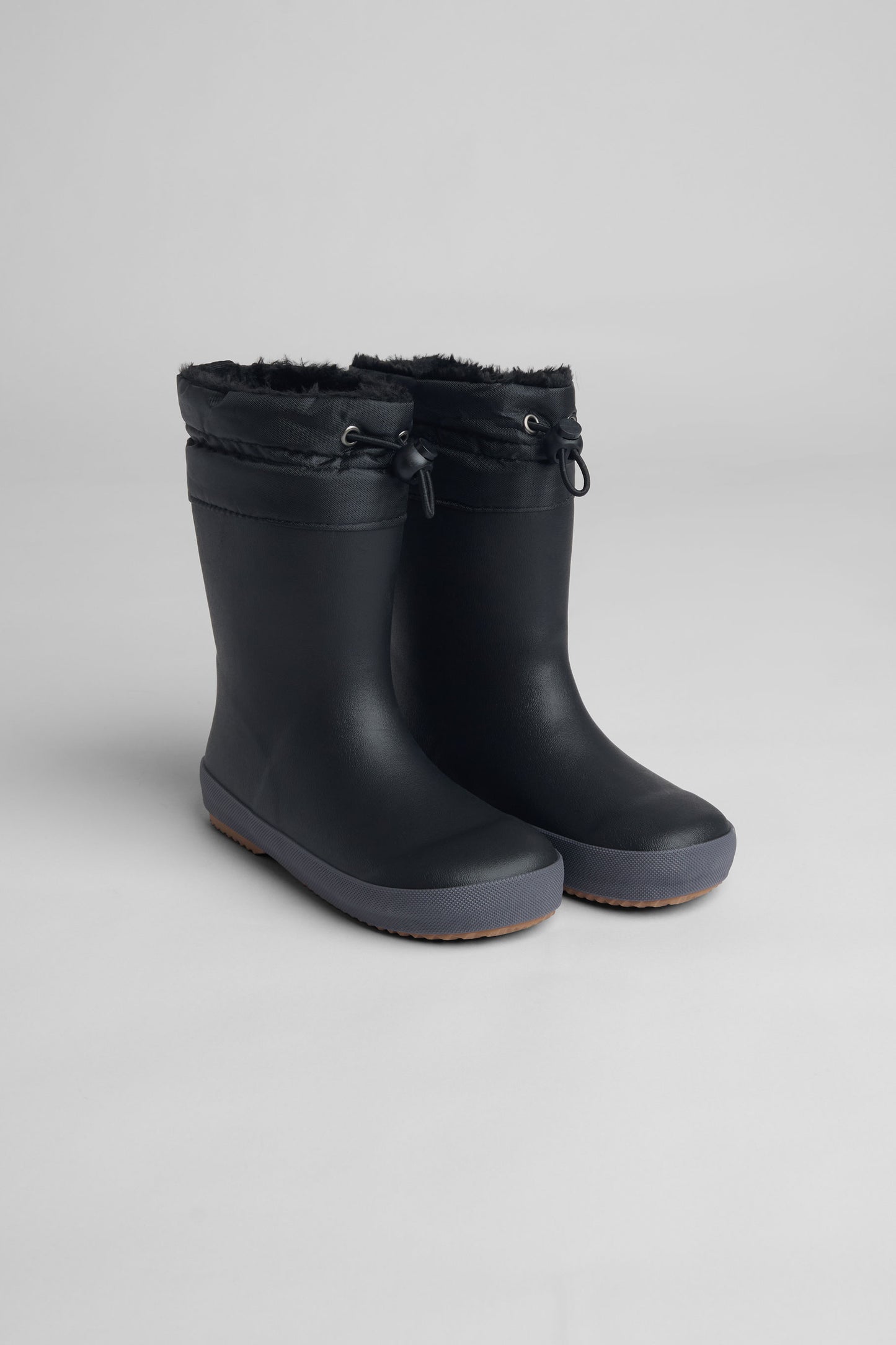 Bottes de pluie unie en caoutchouc imperméable - Enfant garçon && NOIR