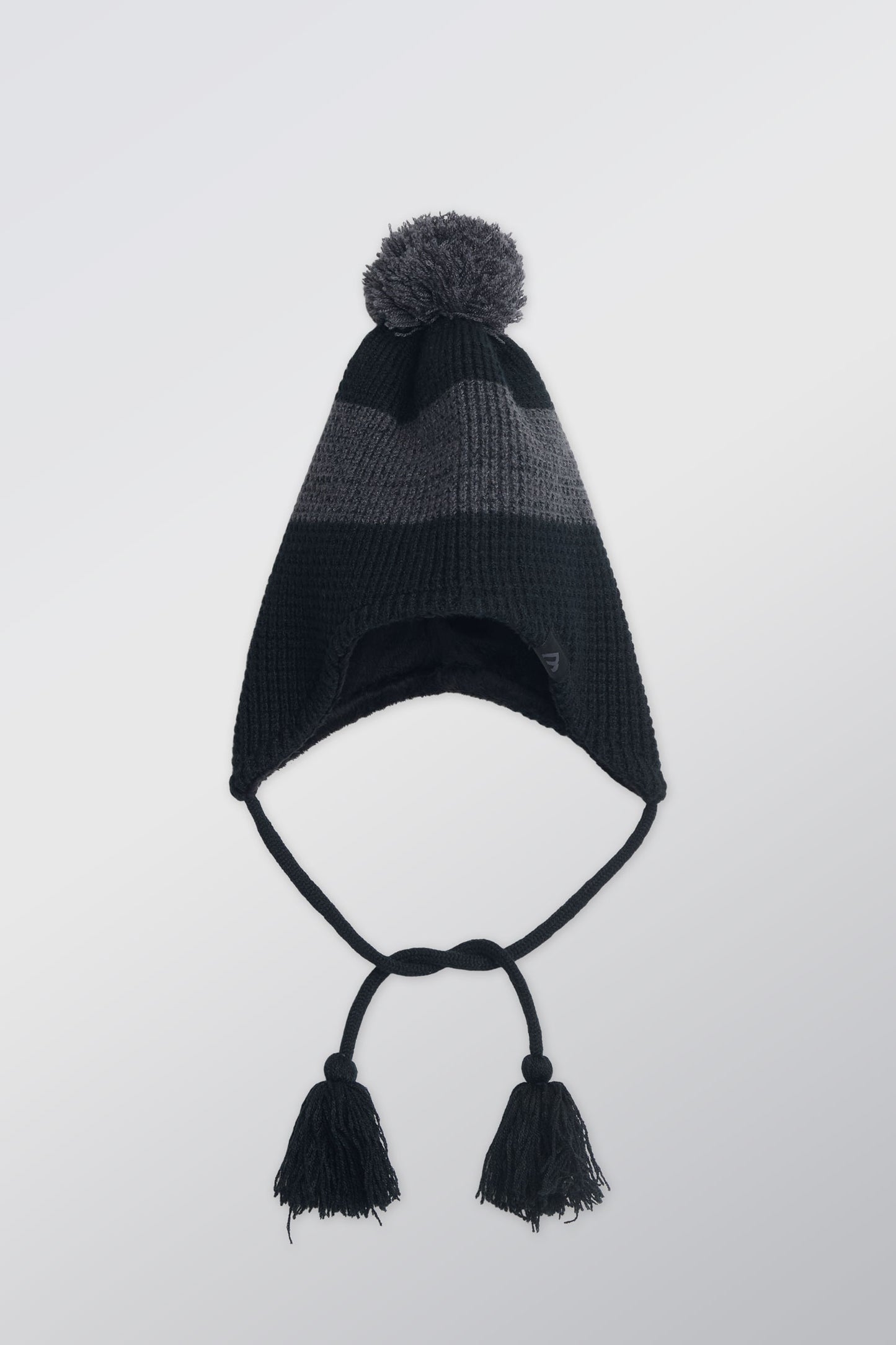 Tuque avec doublure en peluche et pompon - Enfant garçon && NOIR