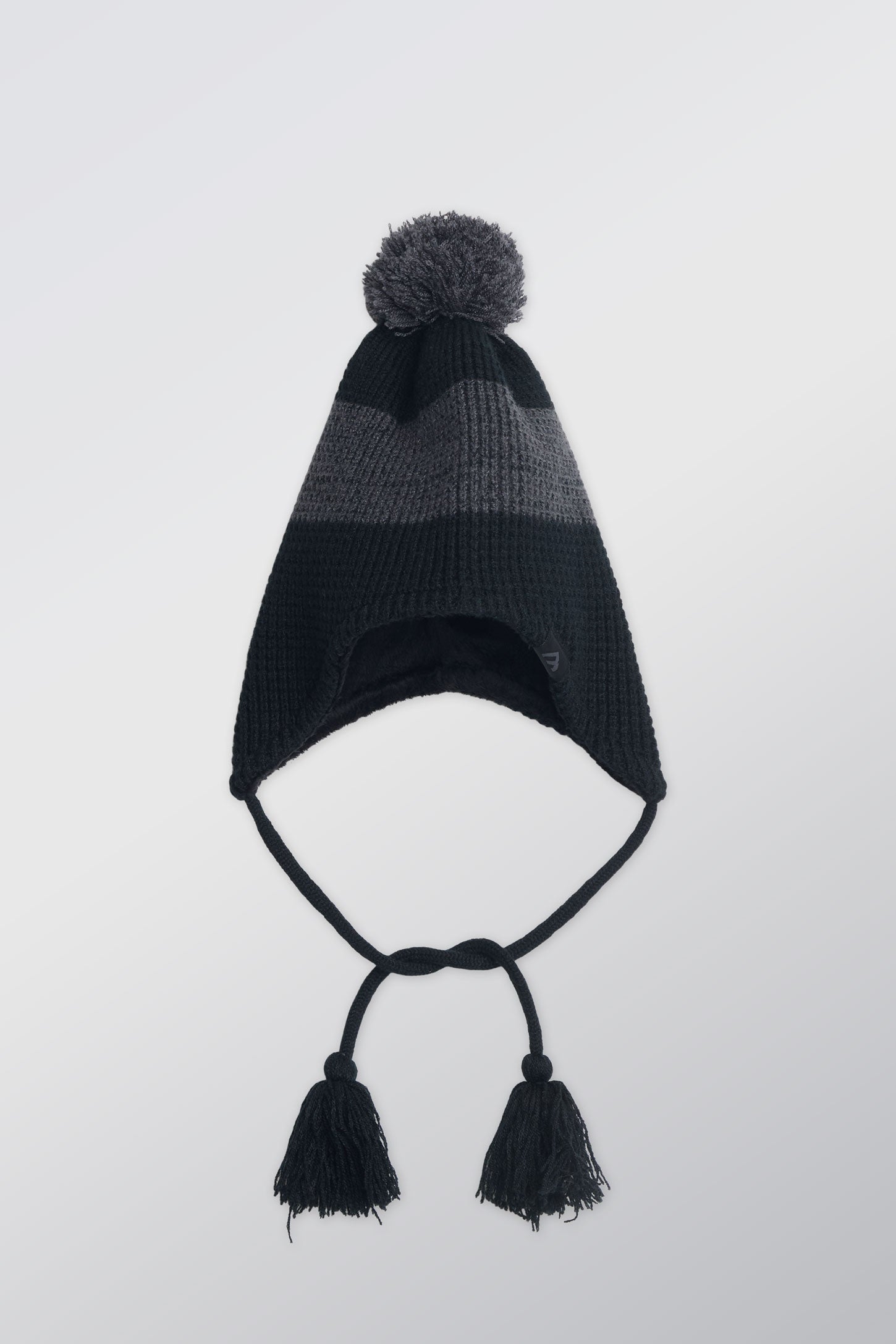 Tuque avec doublure en peluche et pompon - Enfant garçon && NOIR