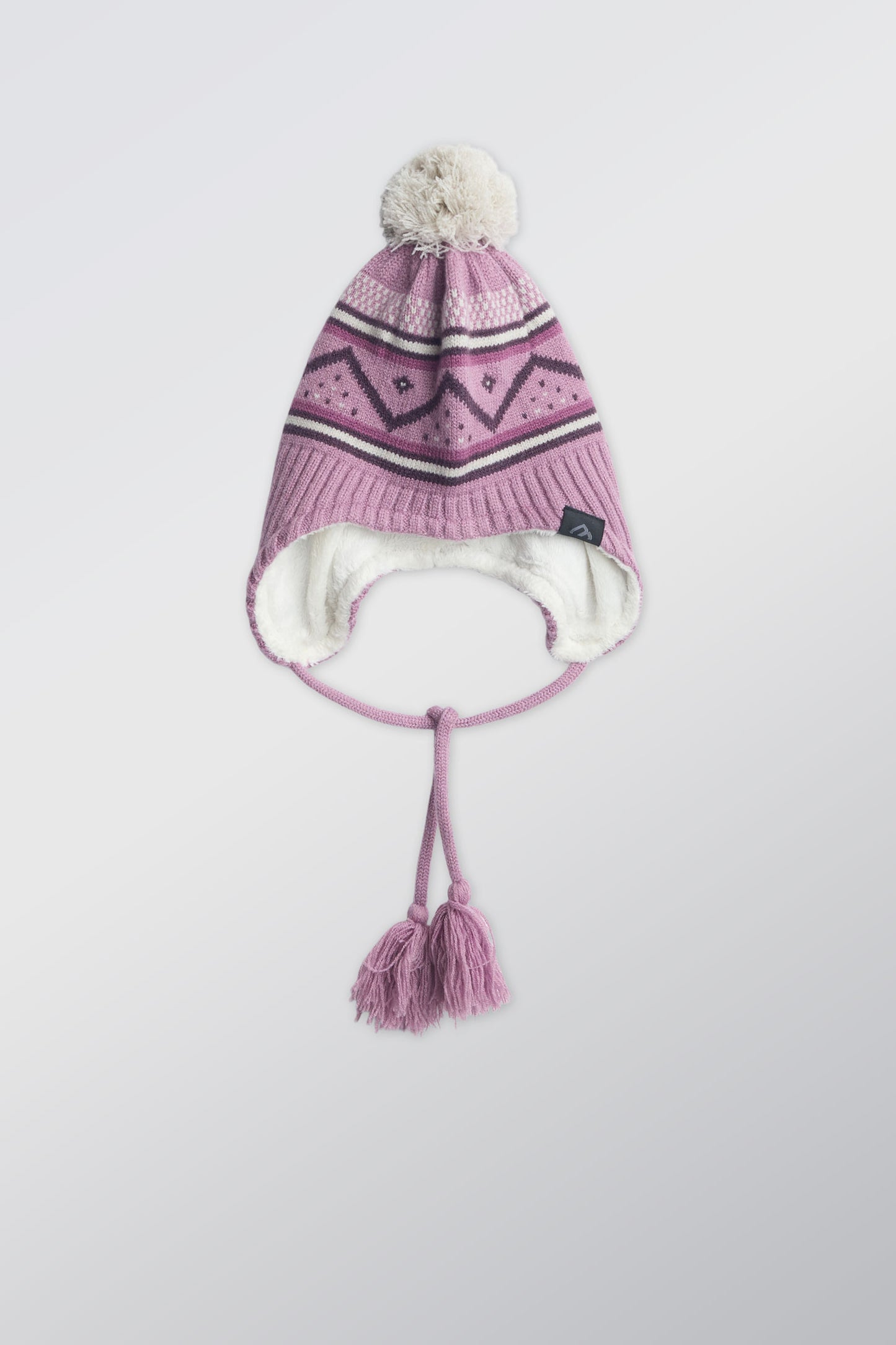 Tuque avec doublure en peluche et pompon - Enfant fille && MAUVE/MULTI